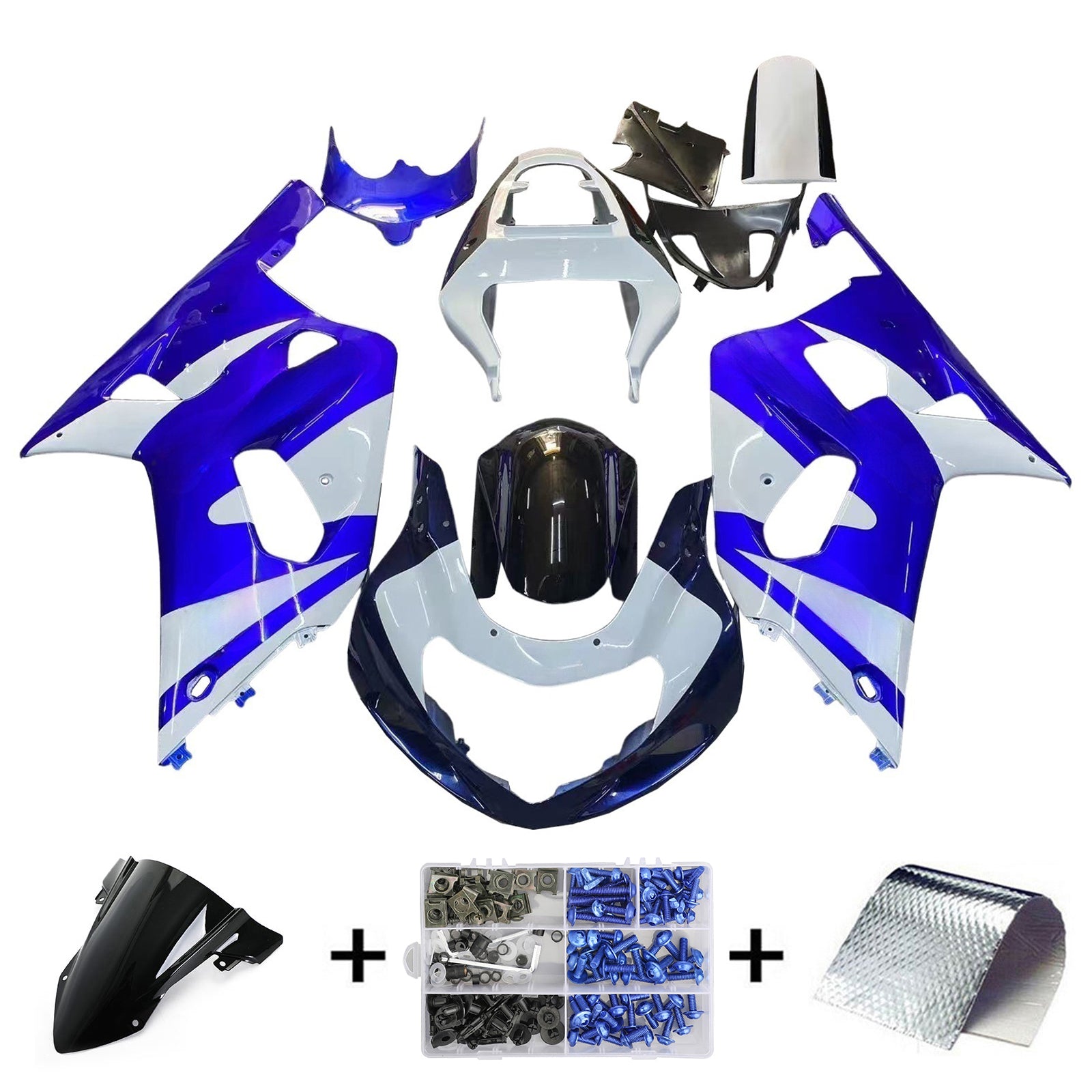 2001-2003 Suzuki GSXR750 K1 Amotopart Kit de carenado de inyección Carrocería Plástico ABS # 103