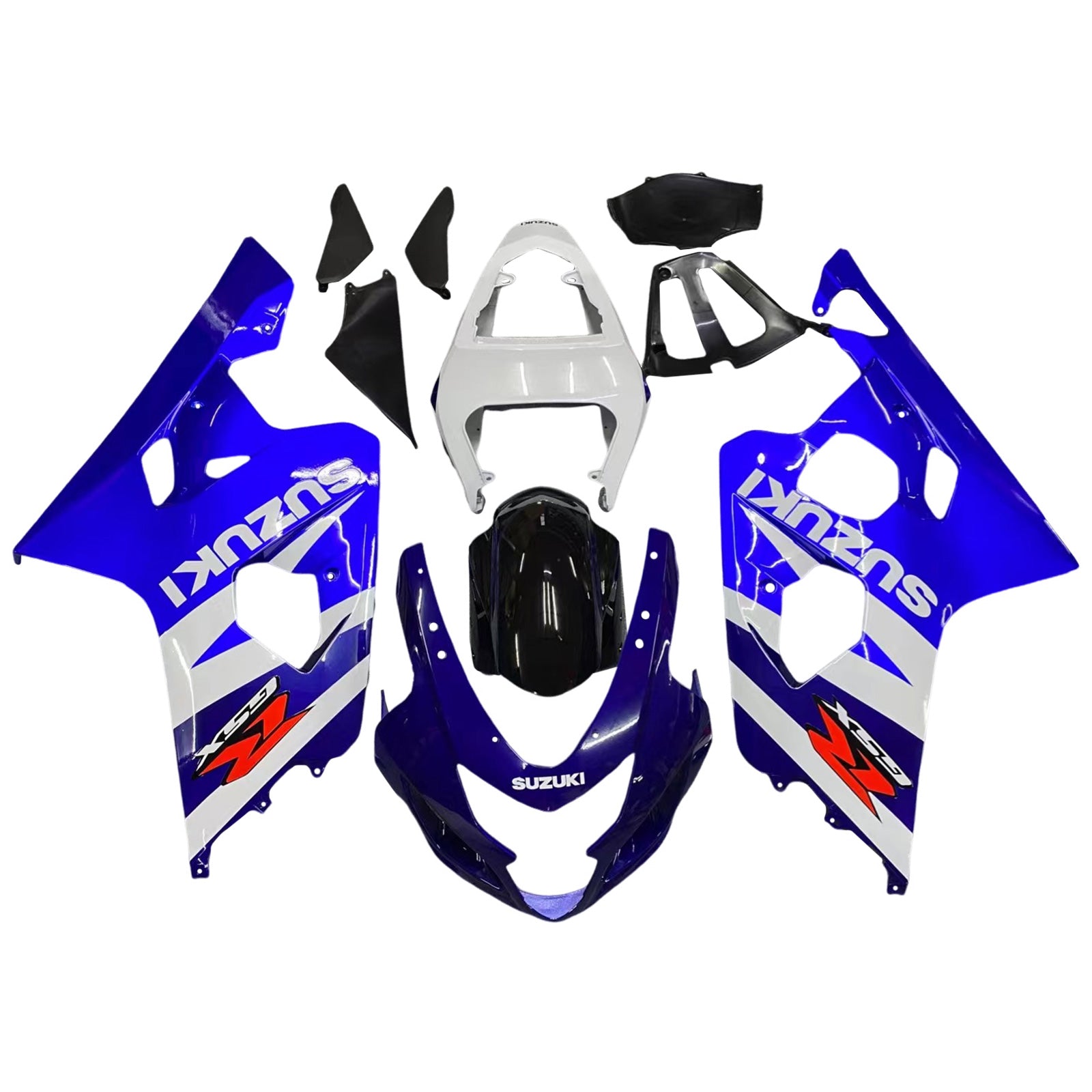 2004-2005 Suzuki GSXR 600/750 K4 Kit de carenagem de injeção Plástico ABS #107 Amotopart
