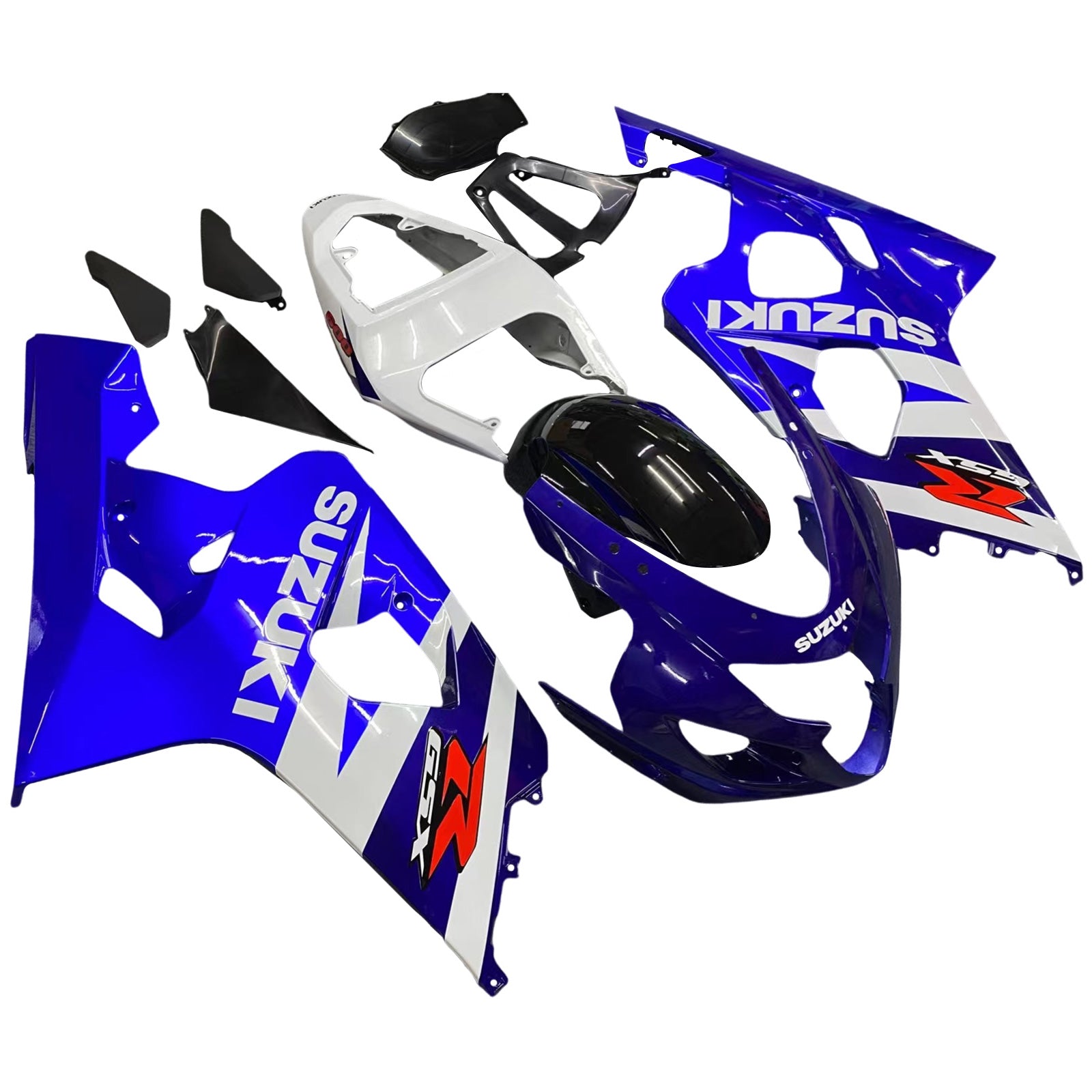 2004-2005 Suzuki GSXR 600/750 K4 Kit de carenagem de injeção Plástico ABS #107 Amotopart