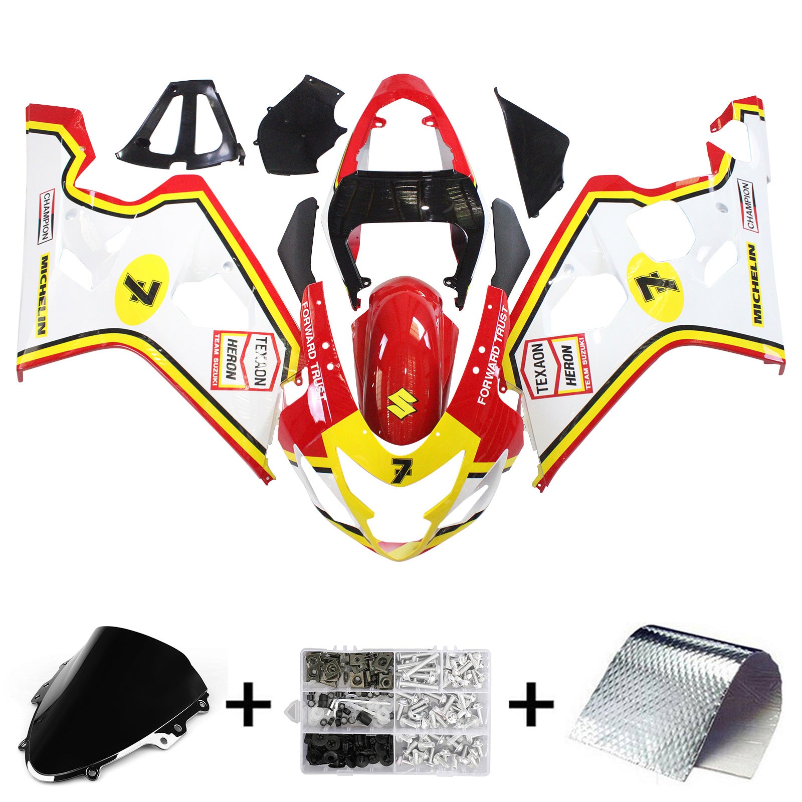 2004-2005 SUZUKI GSXR 600/750 K4 AMOTOPART INJESITAL FAIRING KUNDAWWORK ABS #111