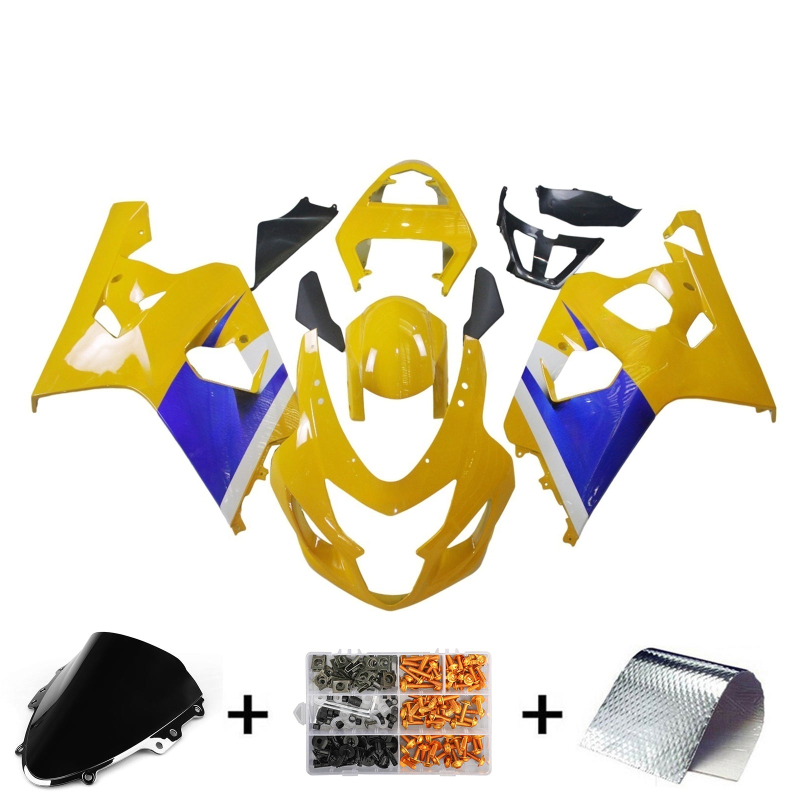 2004-2005 Suzuki GSXR 600/750 K4 Kit de carénage d'injection carrosserie plastique ABS