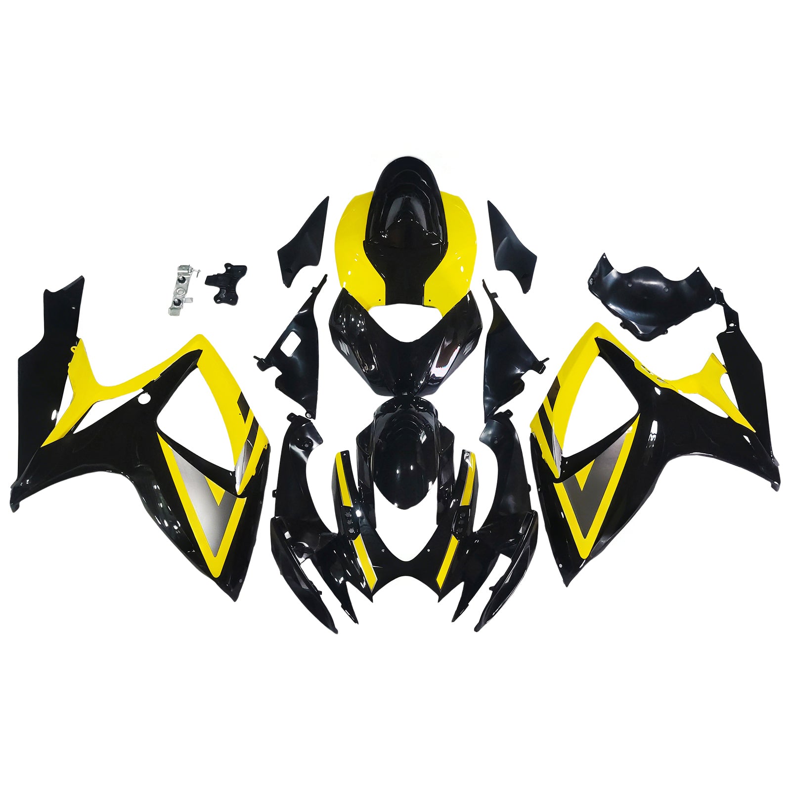 2006-2007 Suzuki GSXR 600 750 Noir & Jaune GSXR Racing Carénages Générique