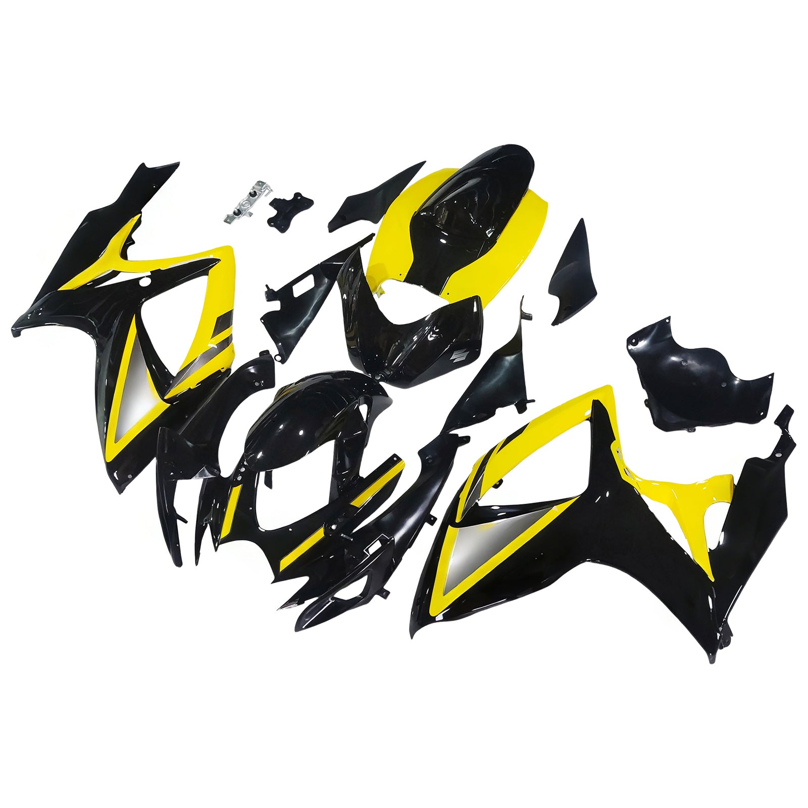 2006-2007 Suzuki GSXR 600 750 Noir & Jaune GSXR Racing Carénages Générique