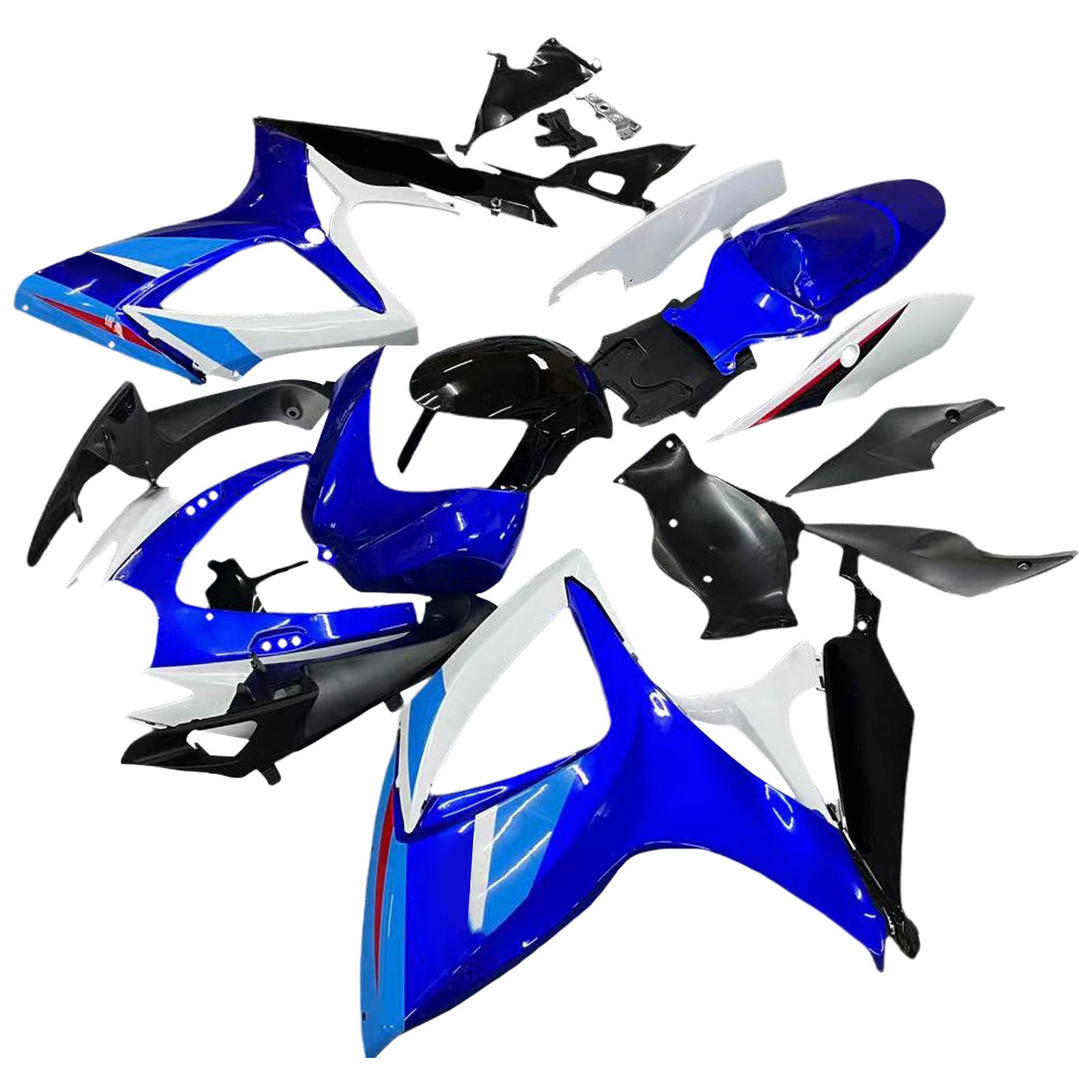2006-2007 Suzuki GSXR 600 750 Blauw & Witte GSXR Racing Amotopart Kuipen Customs Kuip