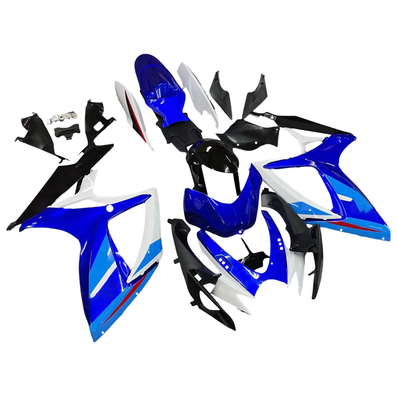 2006-2007 Suzuki GSXR 600 750 Blue & White GSXR Racing Amotopart Fairings Customs Fairing