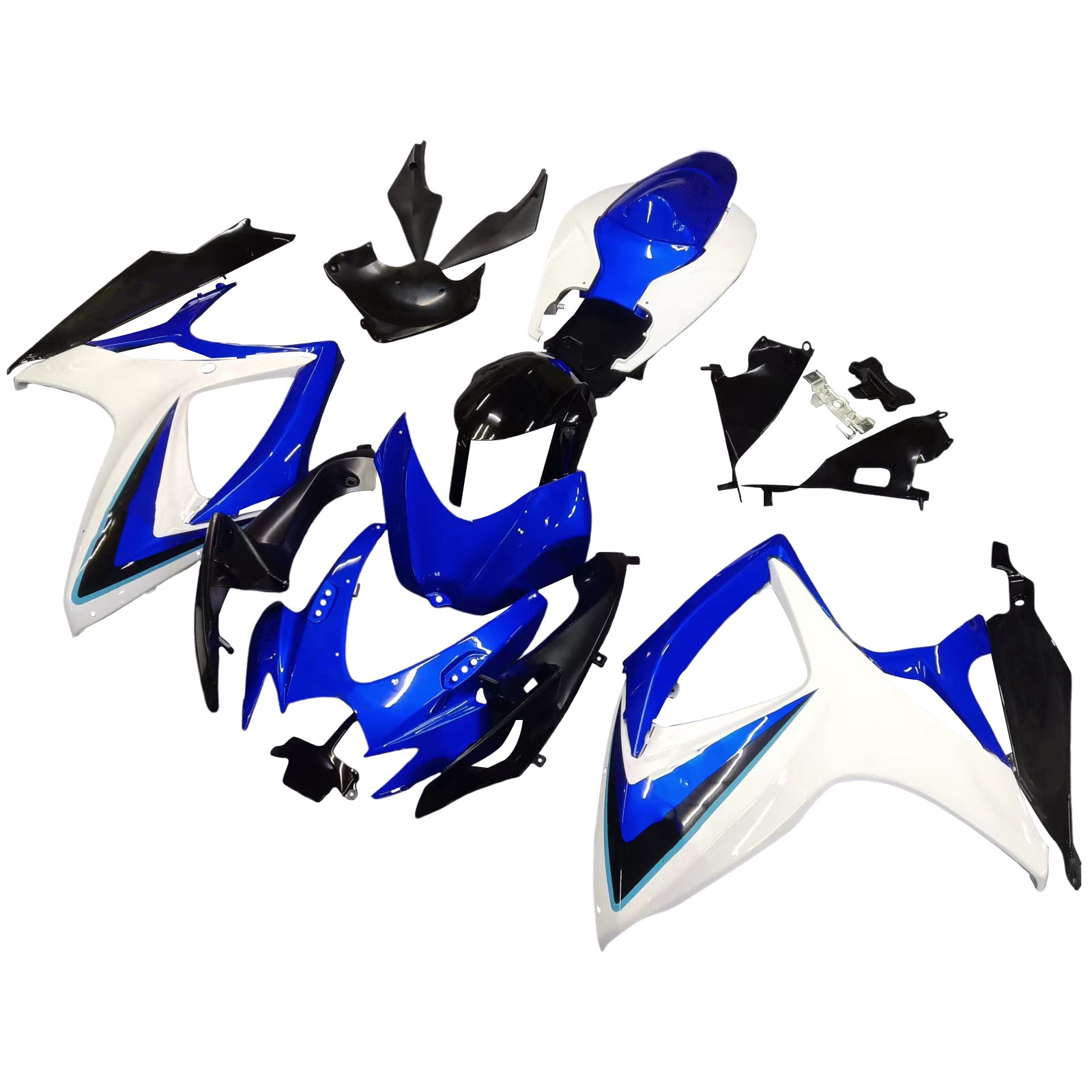 2006-2007 Suzuki GSXR 600 750 White Blue Black GSXR Racing Amotopart Fairings Customs Fairing