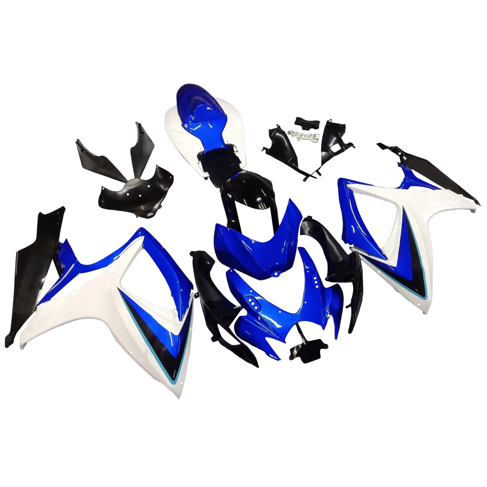 2006-2007 Suzuki GSXR 600 750 White Blue Black GSXR Racing Amotopart Fairings Customs Fairing