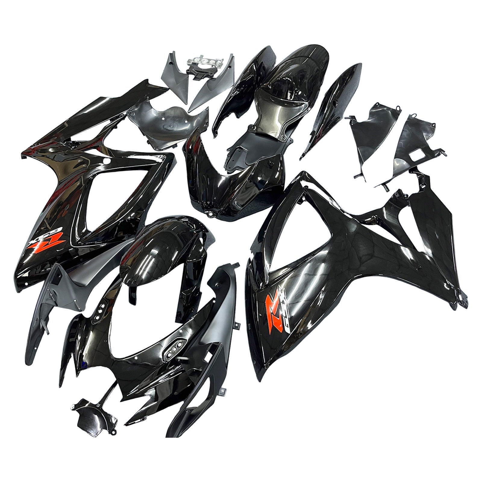 2006-2007 Suzuki GSXR 600 750 Black Injection Fairing Bodywork Kit