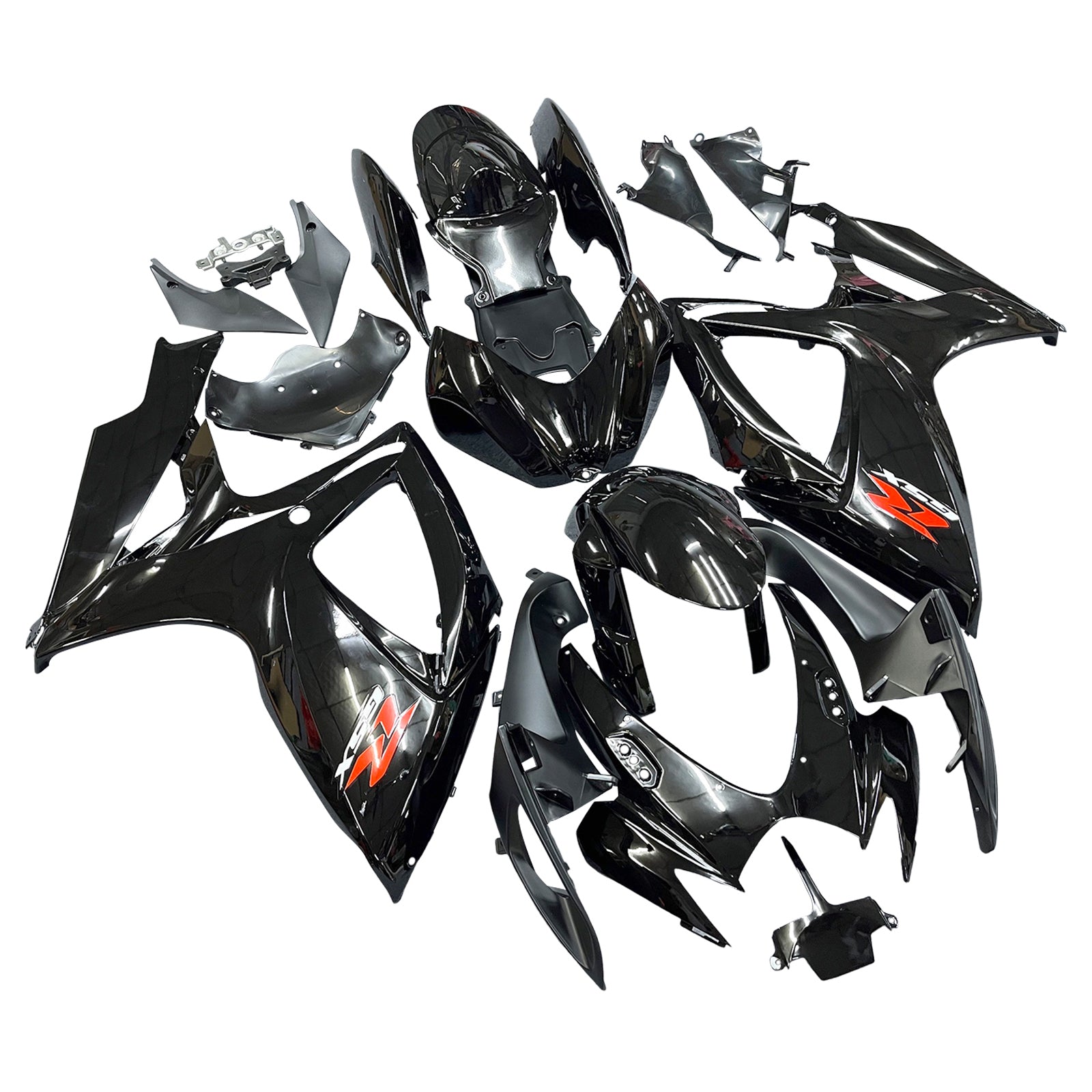 2006-2007 Suzuki GSXR 600 750 Black Injection Fairing Bodywork Kit