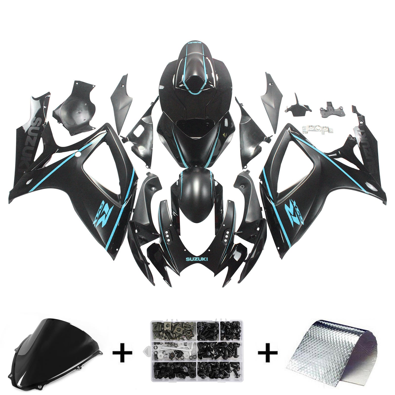 2006-2007 Suzuki GSXR 600/750 K6 Kit de carénage injection Amotopart Bodywork Plastic Abs # 151