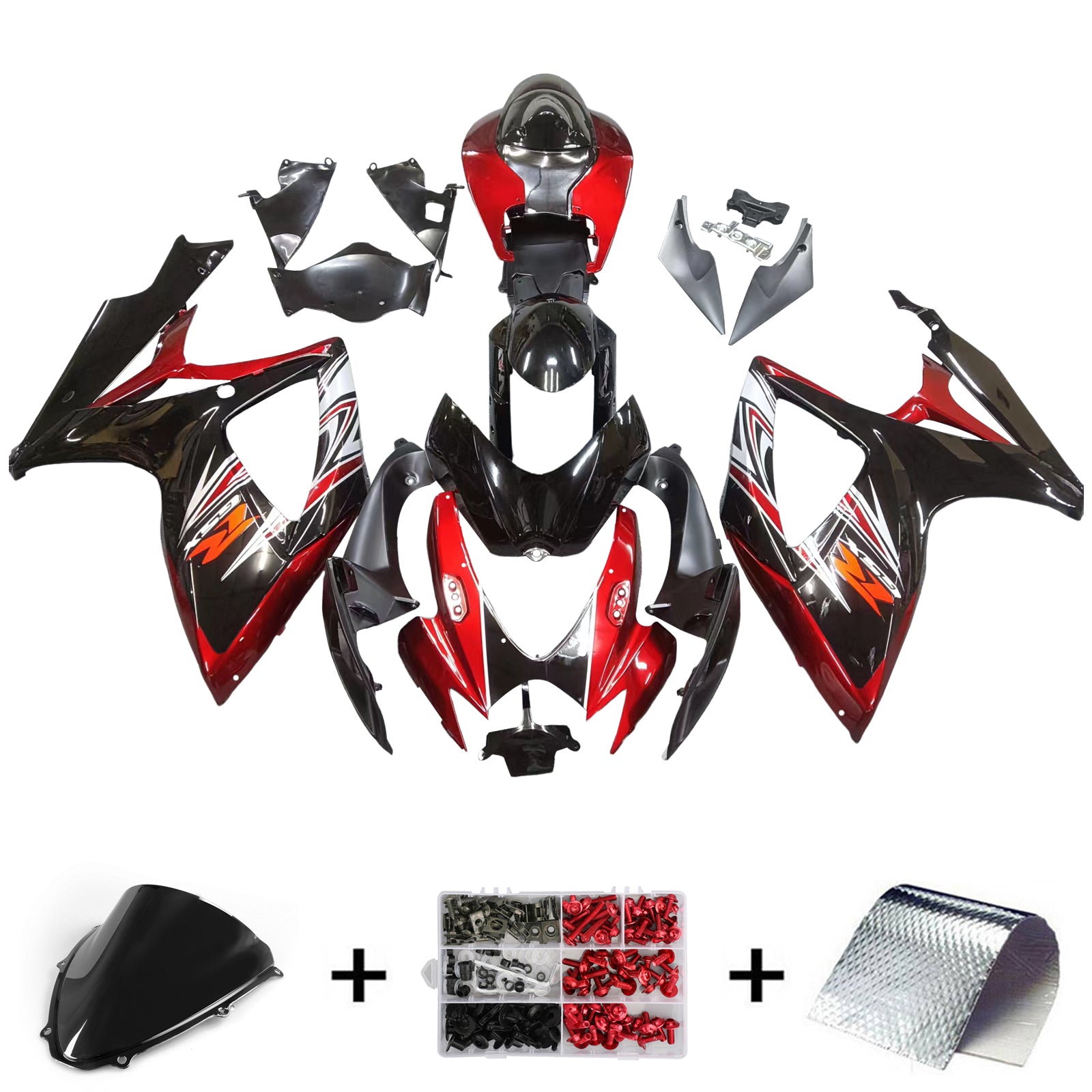 2006-2007 Suzuki GSXR 600/750 K6 Kit de carénage de camers de carrosserie en plastique Abs