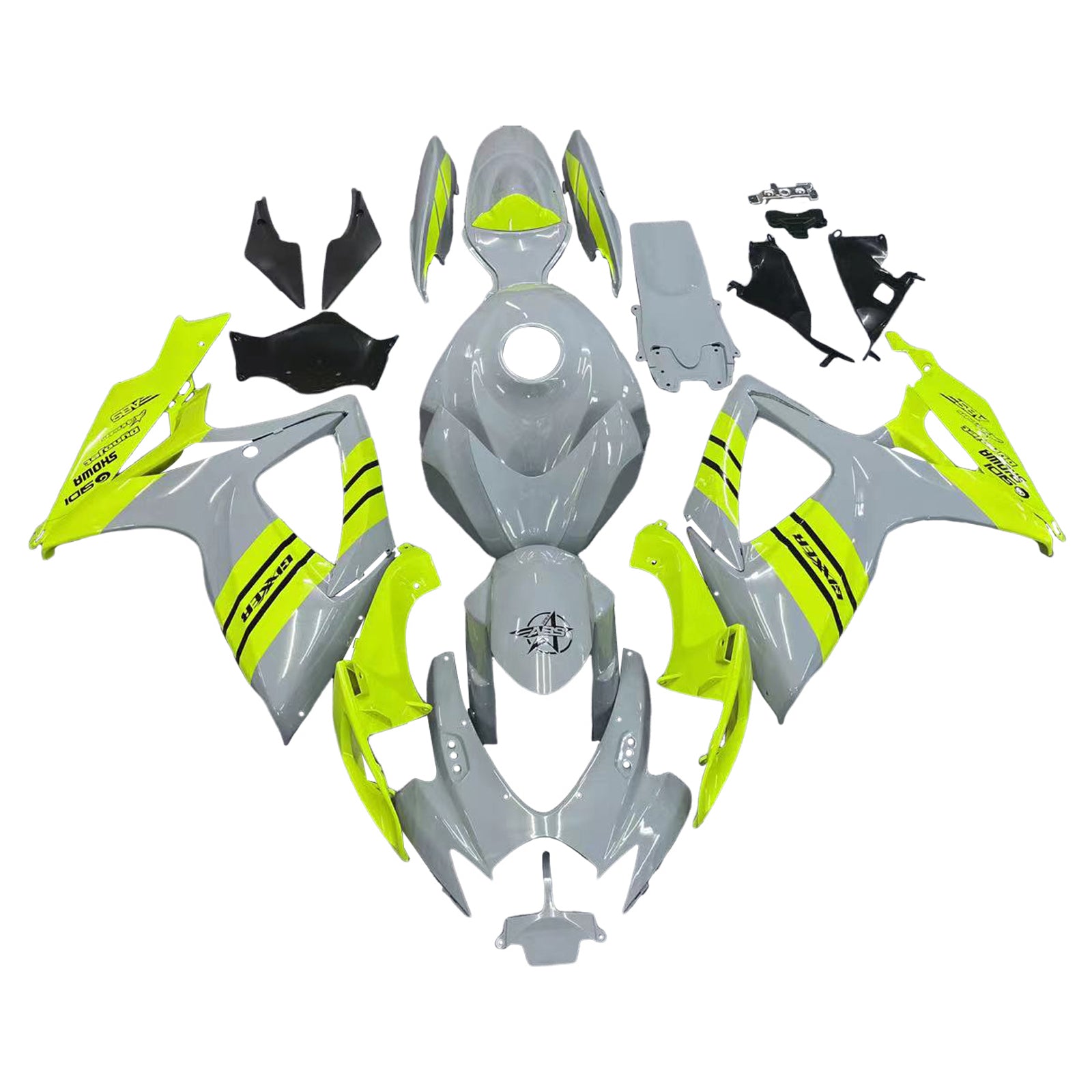 2006-2007 Suzuki GSXR 600/750 K6 Kit de carénage de camers de carrosserie en plastique Abs