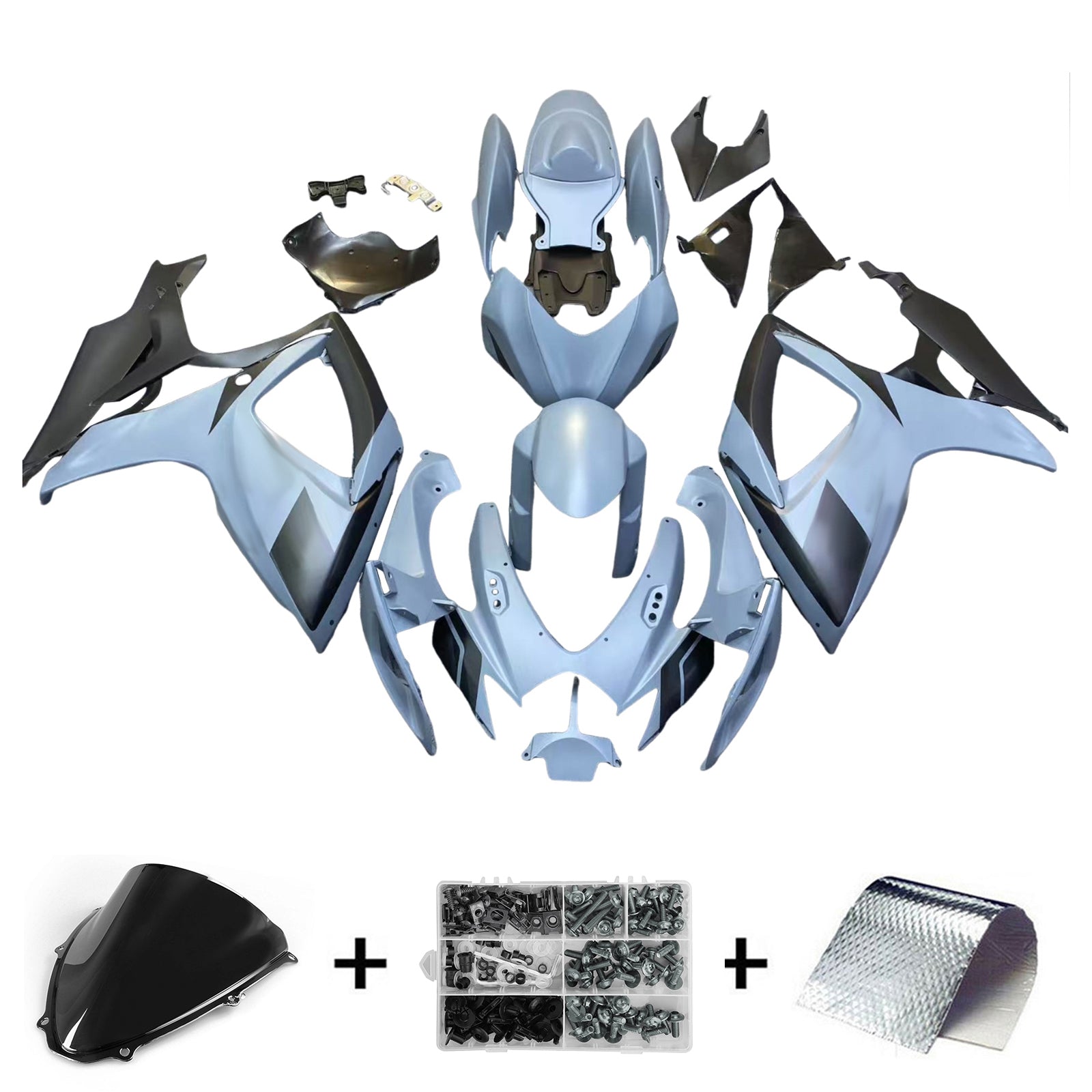 2006-2007 Suzuki GSXR 600/750 K6 Injeksjon Fairing Kit Bodywork Plastic ABS
