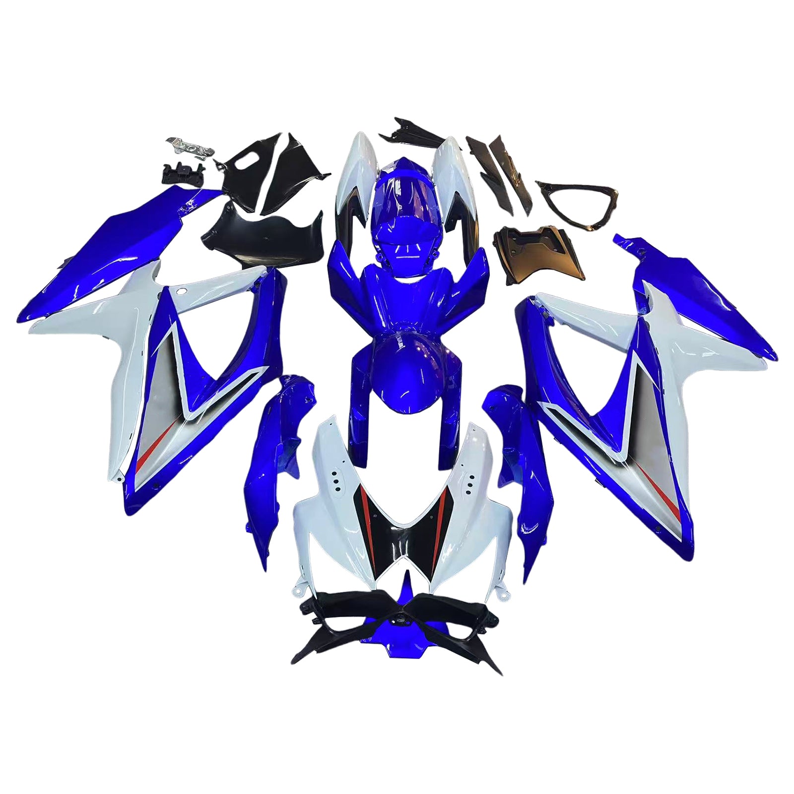2008-2010 GSXR 600/750 Carénage de carrosserie bleu Ensemble de plastiques moulés par injection ABS générique