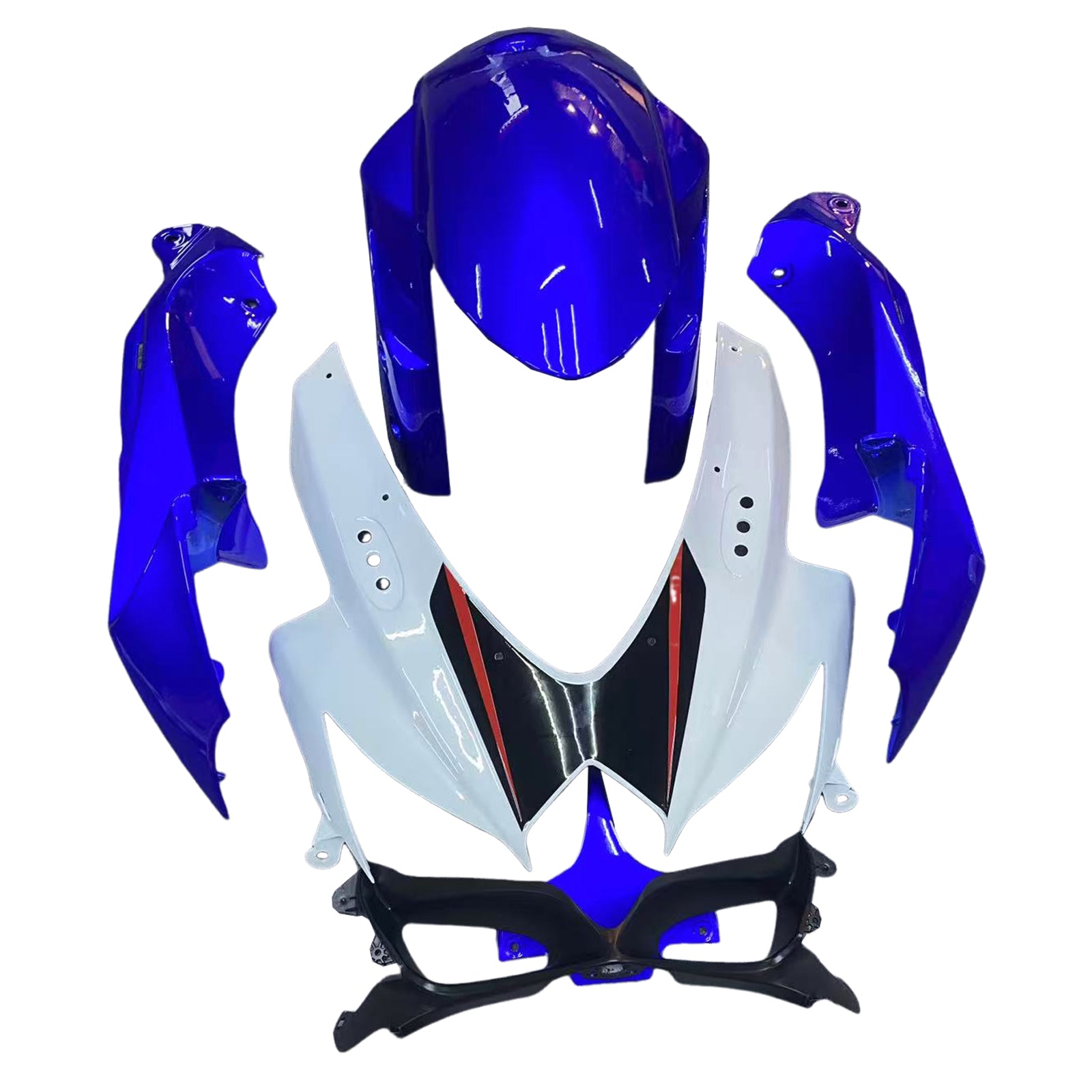 2008-2010 GSXR 600/750 Carénage de carrosserie bleu Ensemble de plastiques moulés par injection ABS générique
