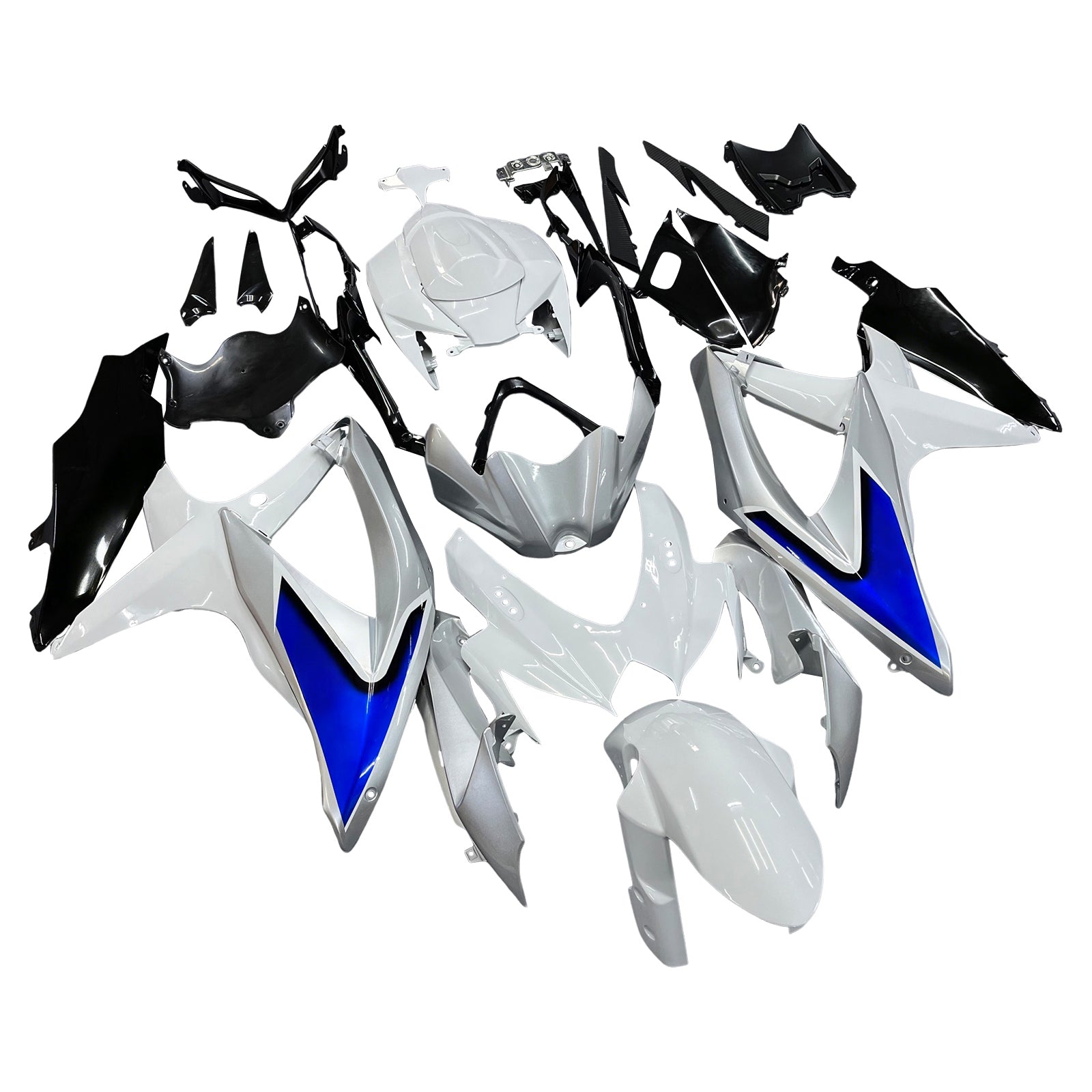 2008-2010 Suzuki GSXR 600 750 Zilver Wit GSXR Racing Stroomlijnkappen Generiek