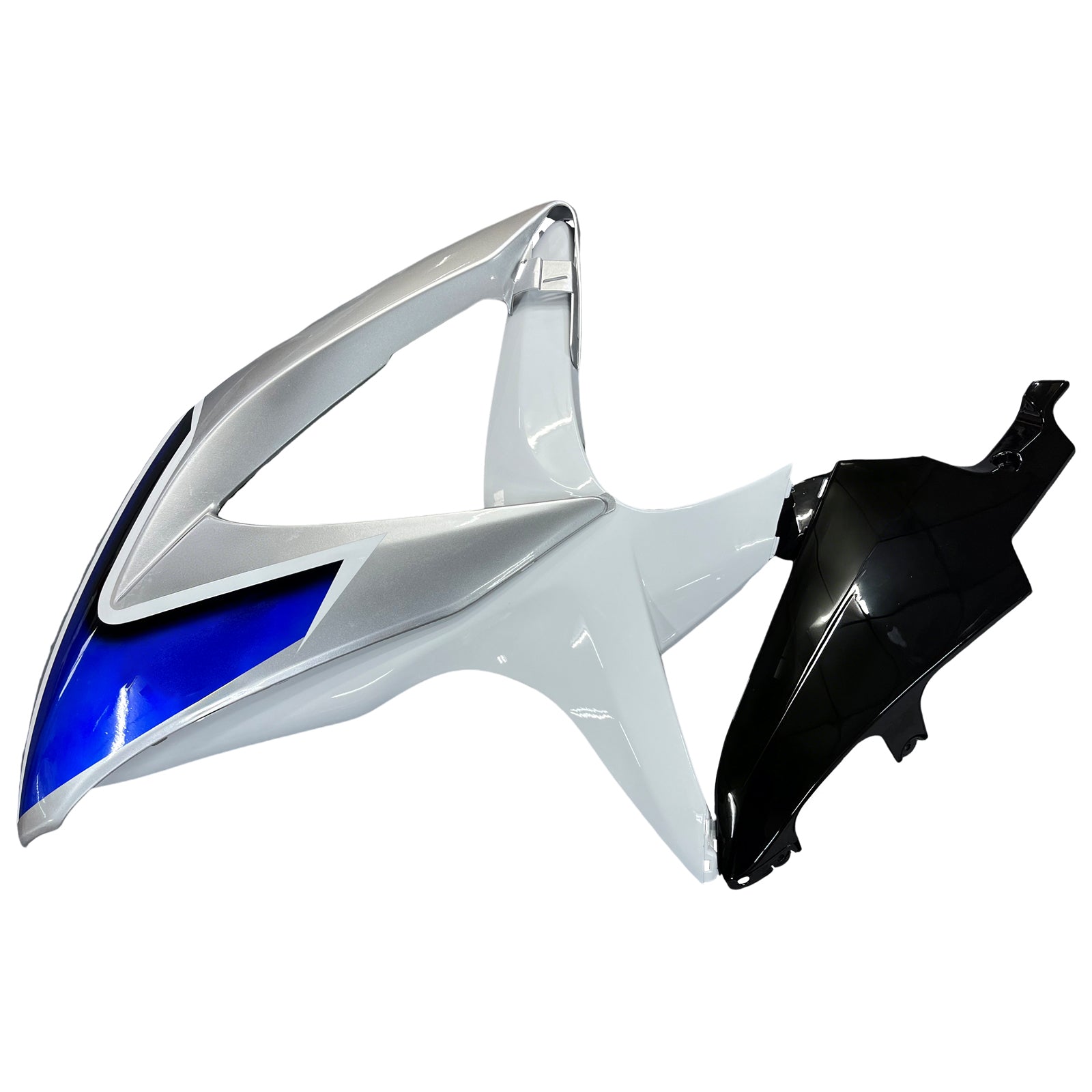 2008-2010 Suzuki GSXR 600 750 Plata Blanco GSXR Racing Carenados Genérico