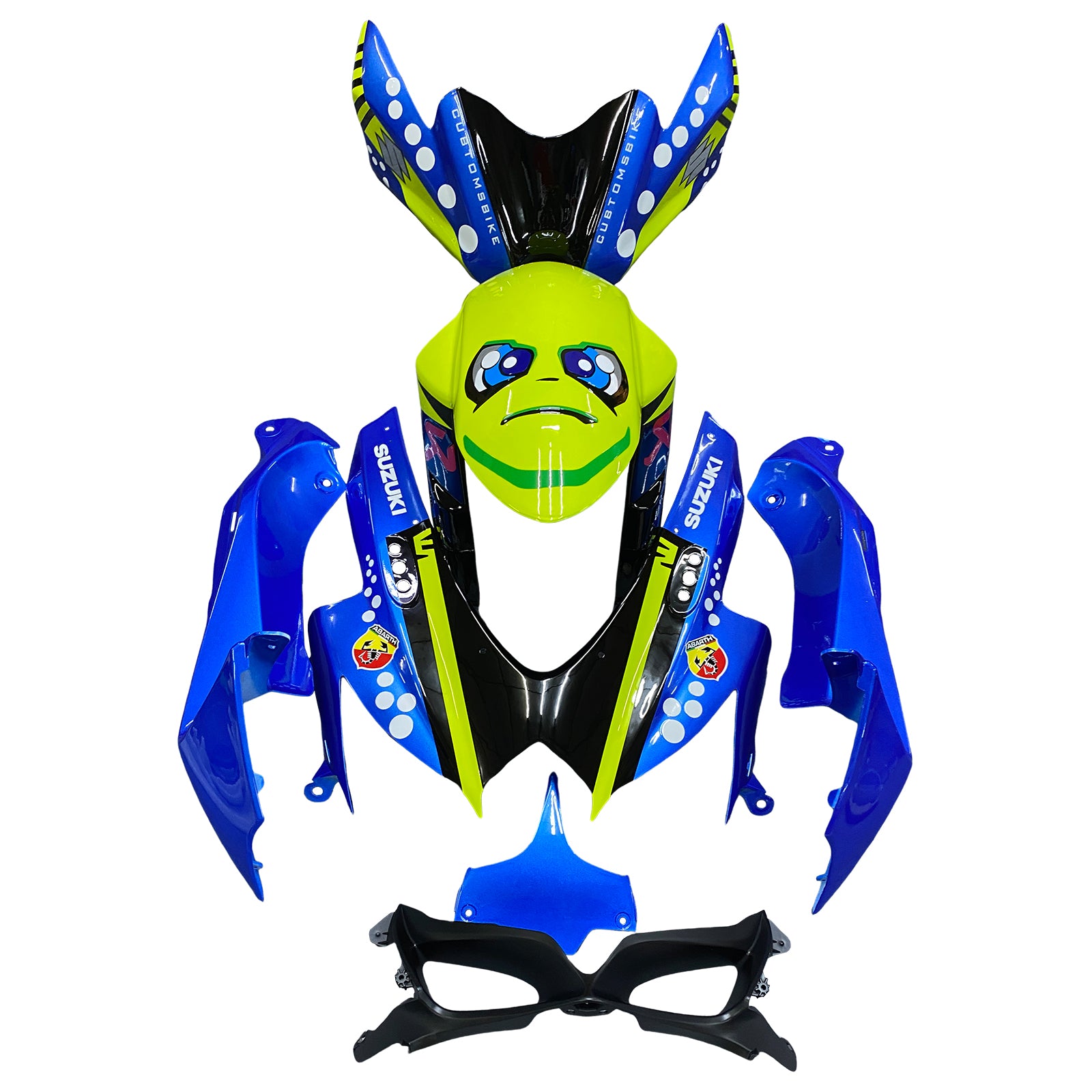 2008-2010 Suzuki GSXR 600/750 K8 Injeksjon Fairing Kit karosseri plast abs ABS