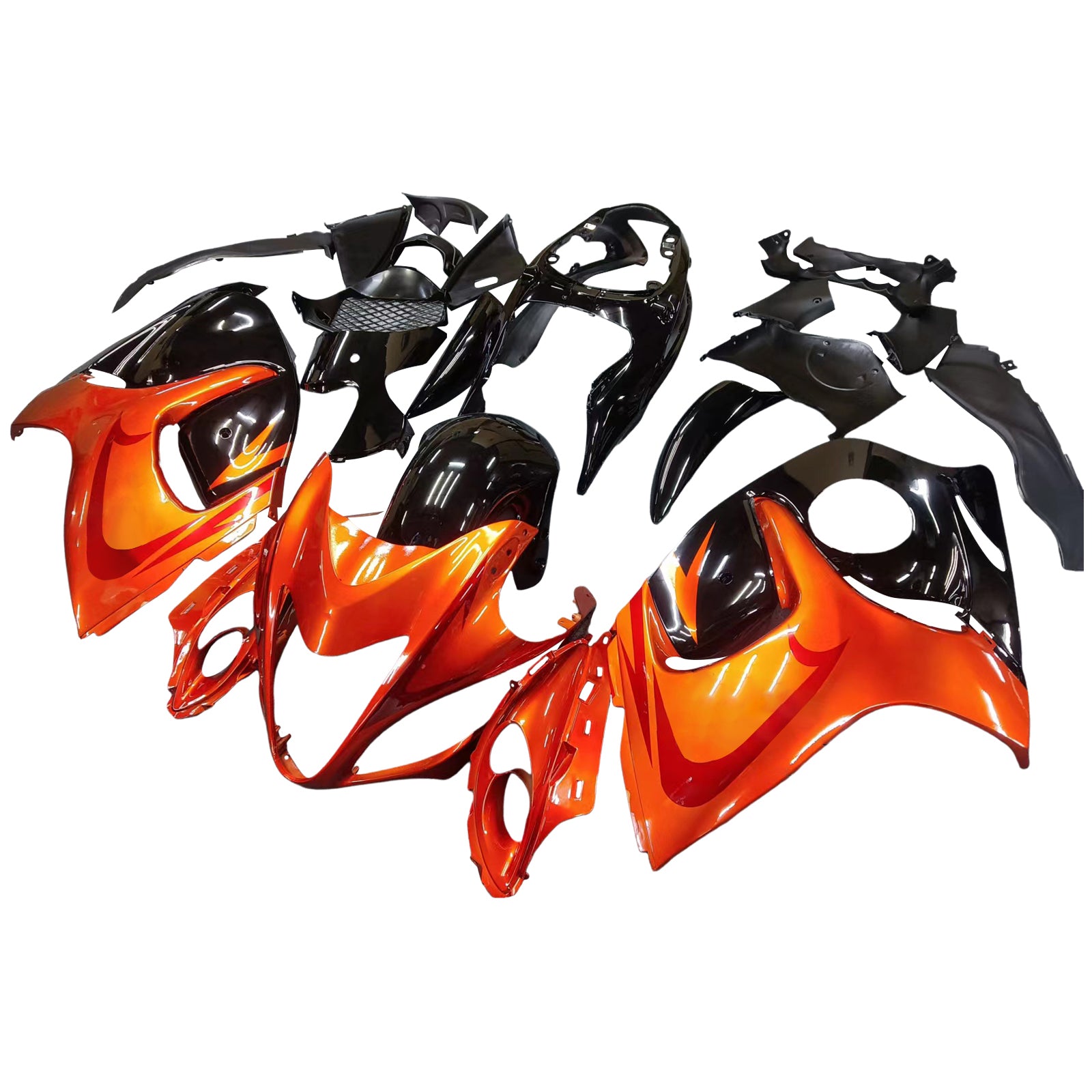 2008-2020 Suzuki GSX 1300 Hayabusa Orange Métallisé & Noir Hayabusa Racing Amotopart Carénages