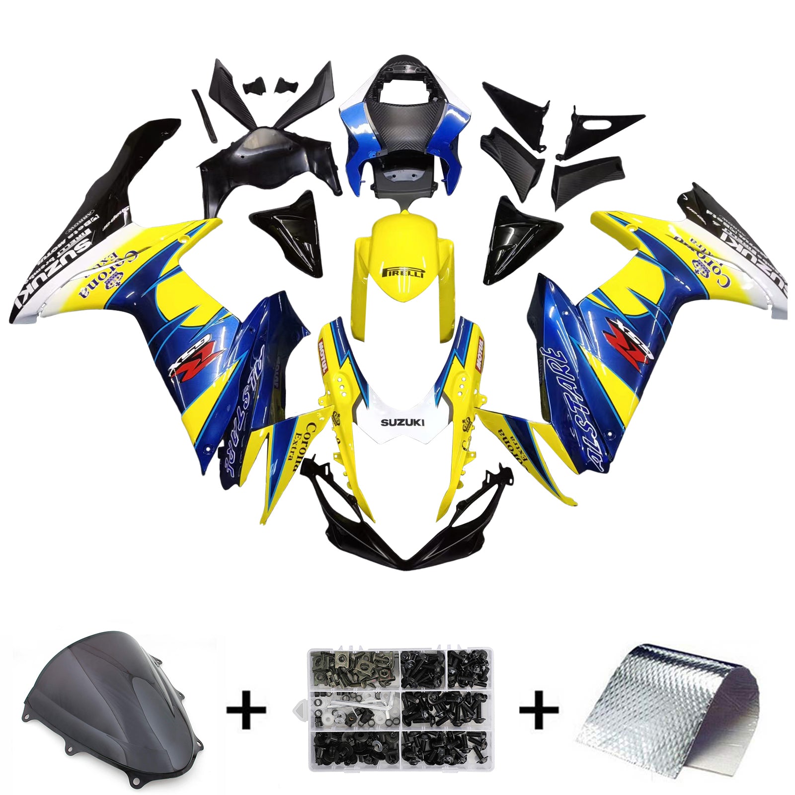 2011-2024 Suzuki GSXR 600/750 K11 Injektionsmässa Kit Kroppsarbetet Plastiskt ABS