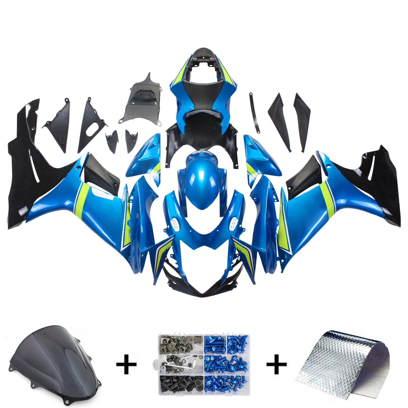 2011-2024 Suzuki GSXR 600/750 K11 Amotopart Injection Fairing Kit Bodywork Plastic ABS #101