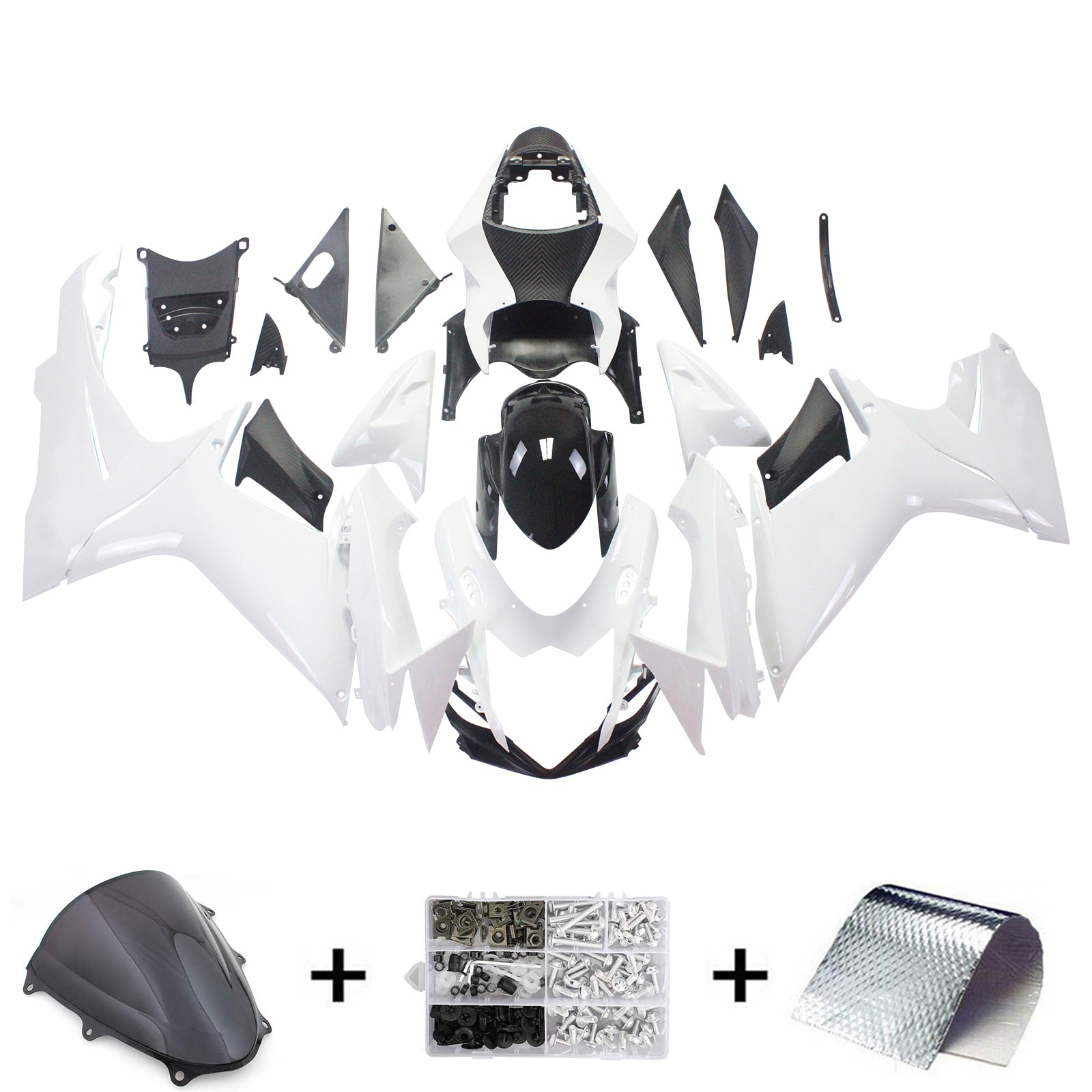 2011-2024 Suzuki GSXR 600/750 K11 Kit de carénage d'injection Amotopart carrosserie plastique ABS #101