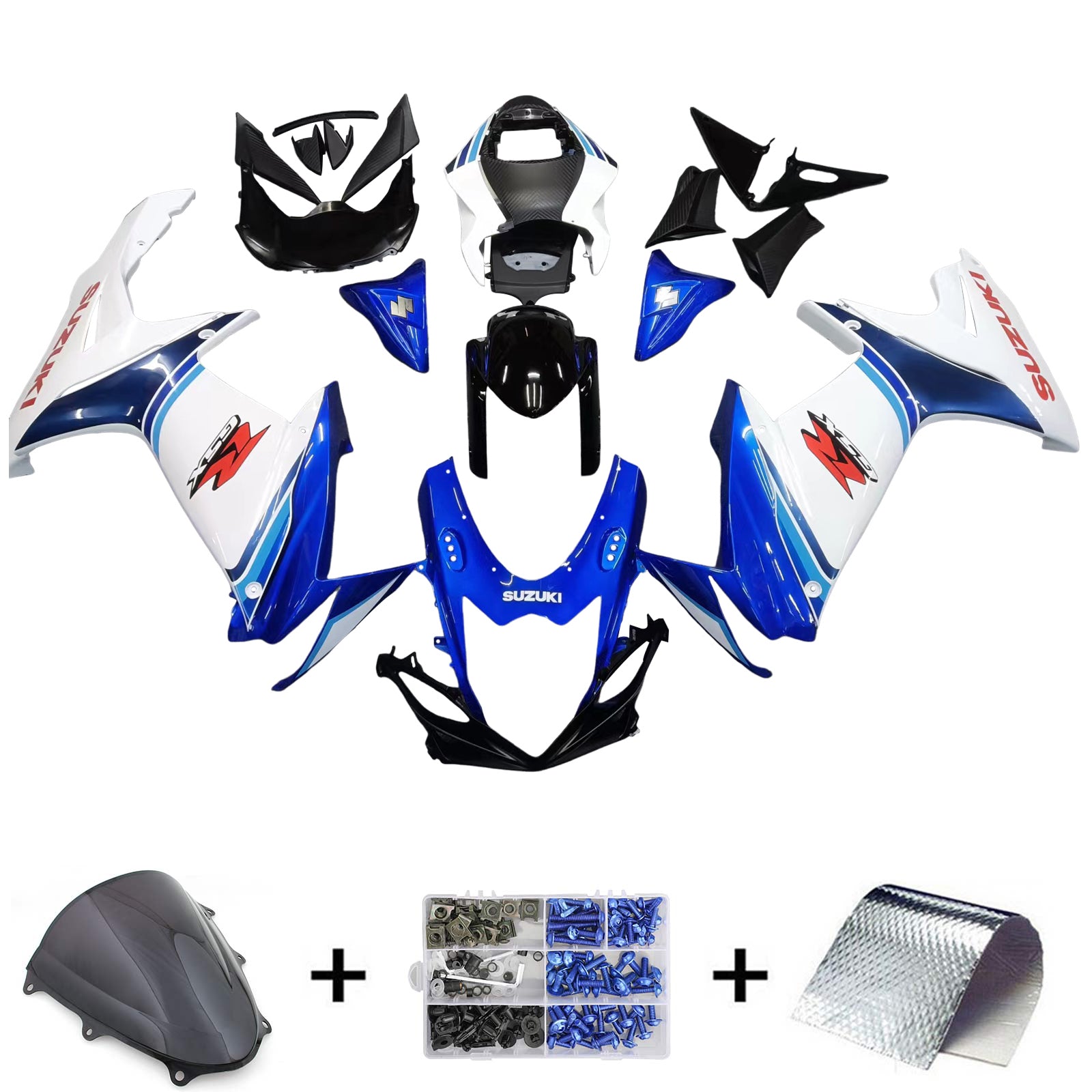 2011-2024 Suzuki GSXR 600/750 K11 Amotopart Injeksjon Fairing Kit karosseri plast ABS #101