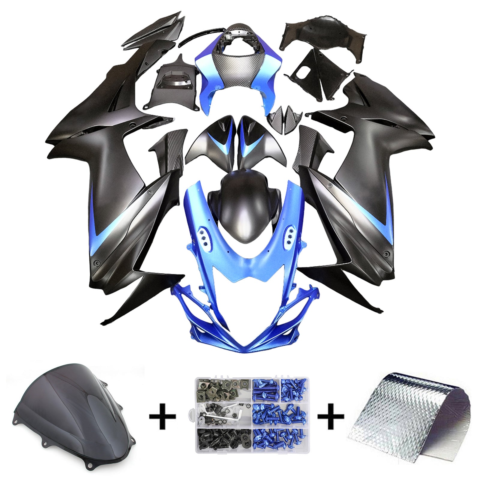 2011-2024 Suzuki GSXR 600/750 K11 Amotopart Injeksjon Fairing Kit karosseri plast ABS #101