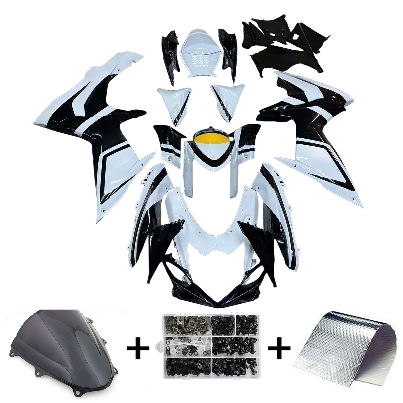2011-2024 Suzuki GSXR 600/750 K11 Kit de carénage d'injection Amotopart carrosserie plastique ABS #101
