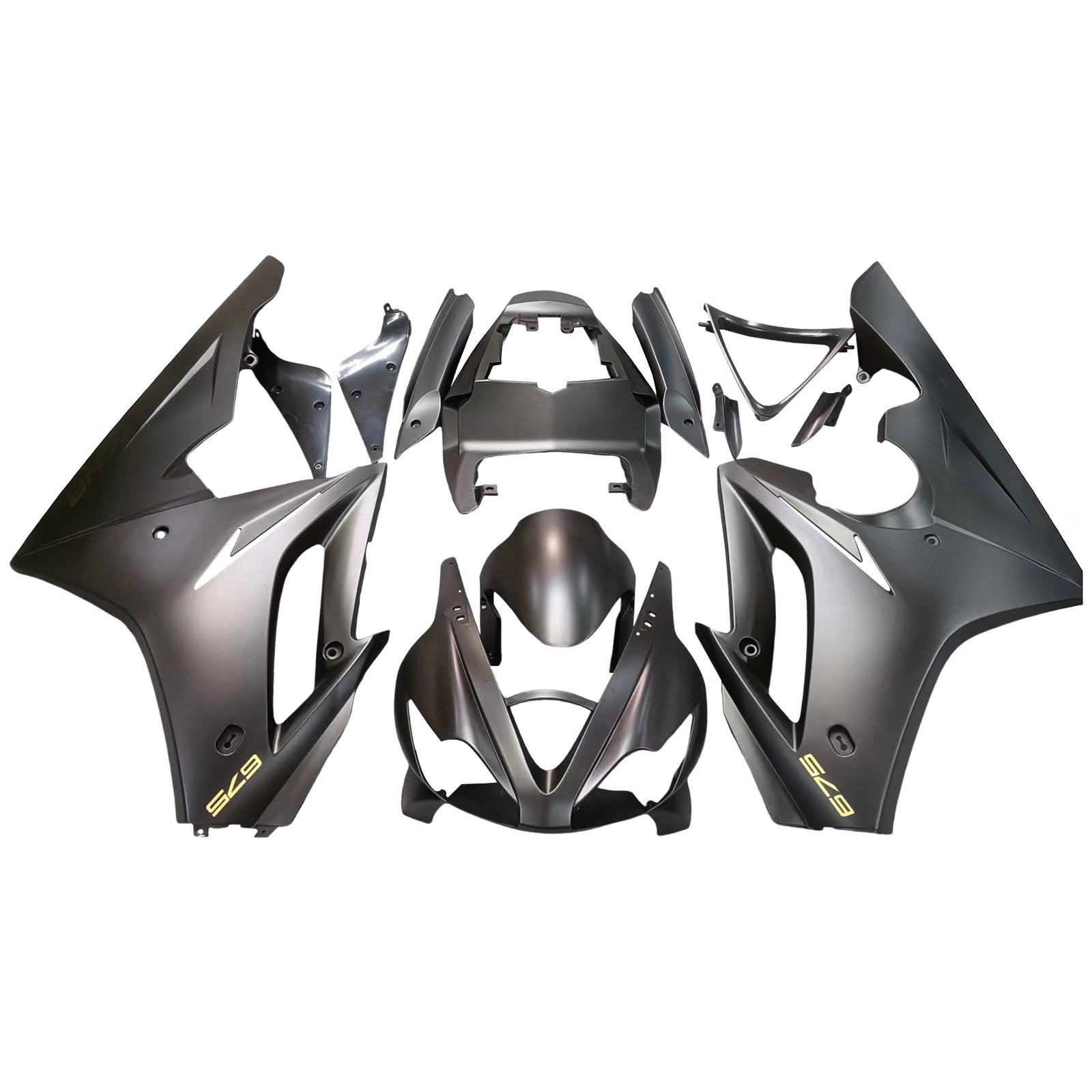 2006-2008 Triumph Daytona 675 Black Bodywork Fairing ABS Formsprutning 9# Generic
