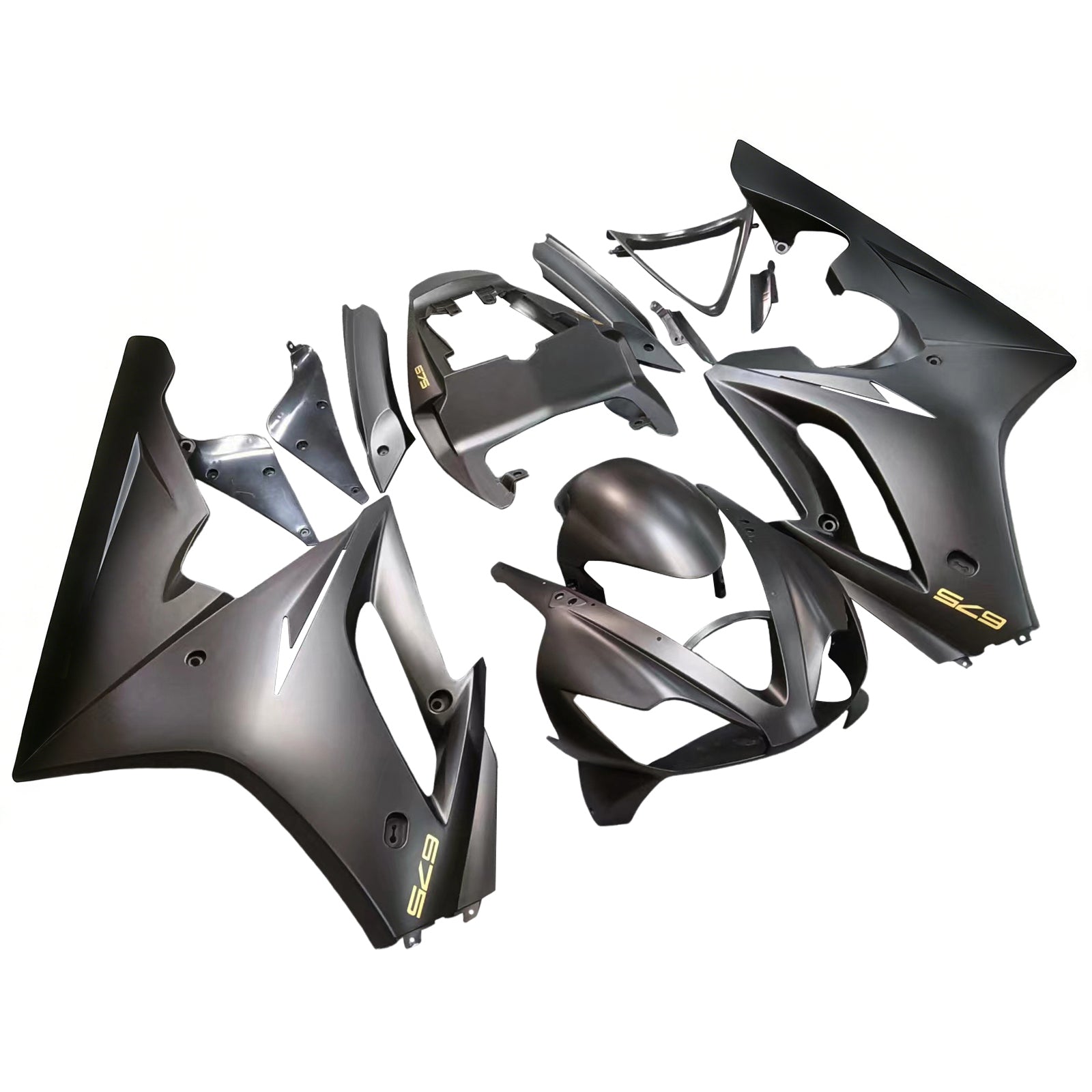 2006-2008 Triumph Daytona 675 Black Bodywork Fairing ABS Formsprutning 9# Generic