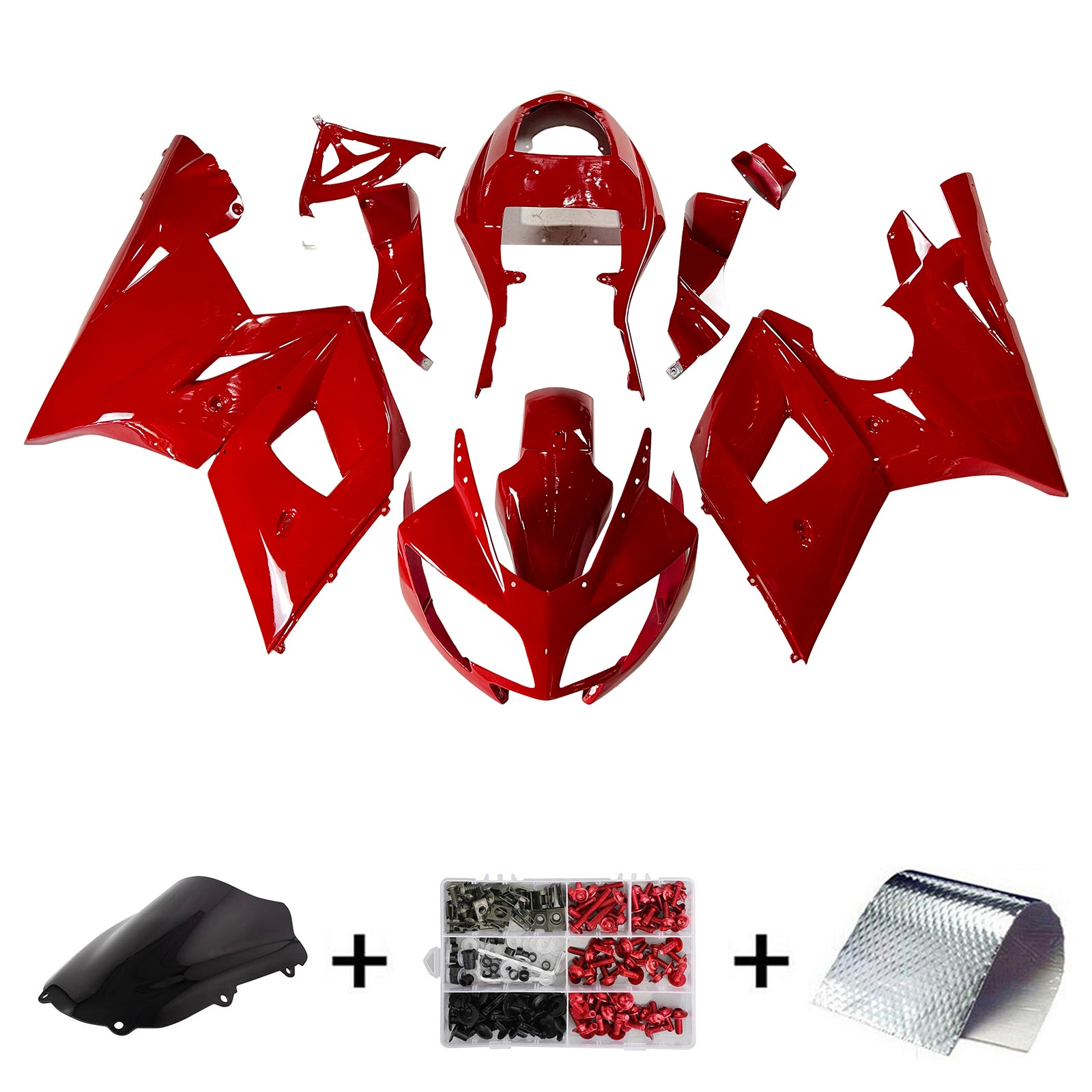 2002-2005 Triumph Daytona 600 Amotopart Kit de carenado de inyección Carrocería Plástico ABS # 107