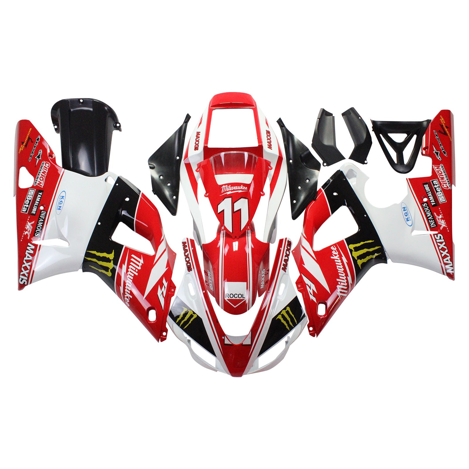 1998-1999 Yamaha yzf 1000 R1 Kit de camence d'injection Bodywork Plastic Abs # 109