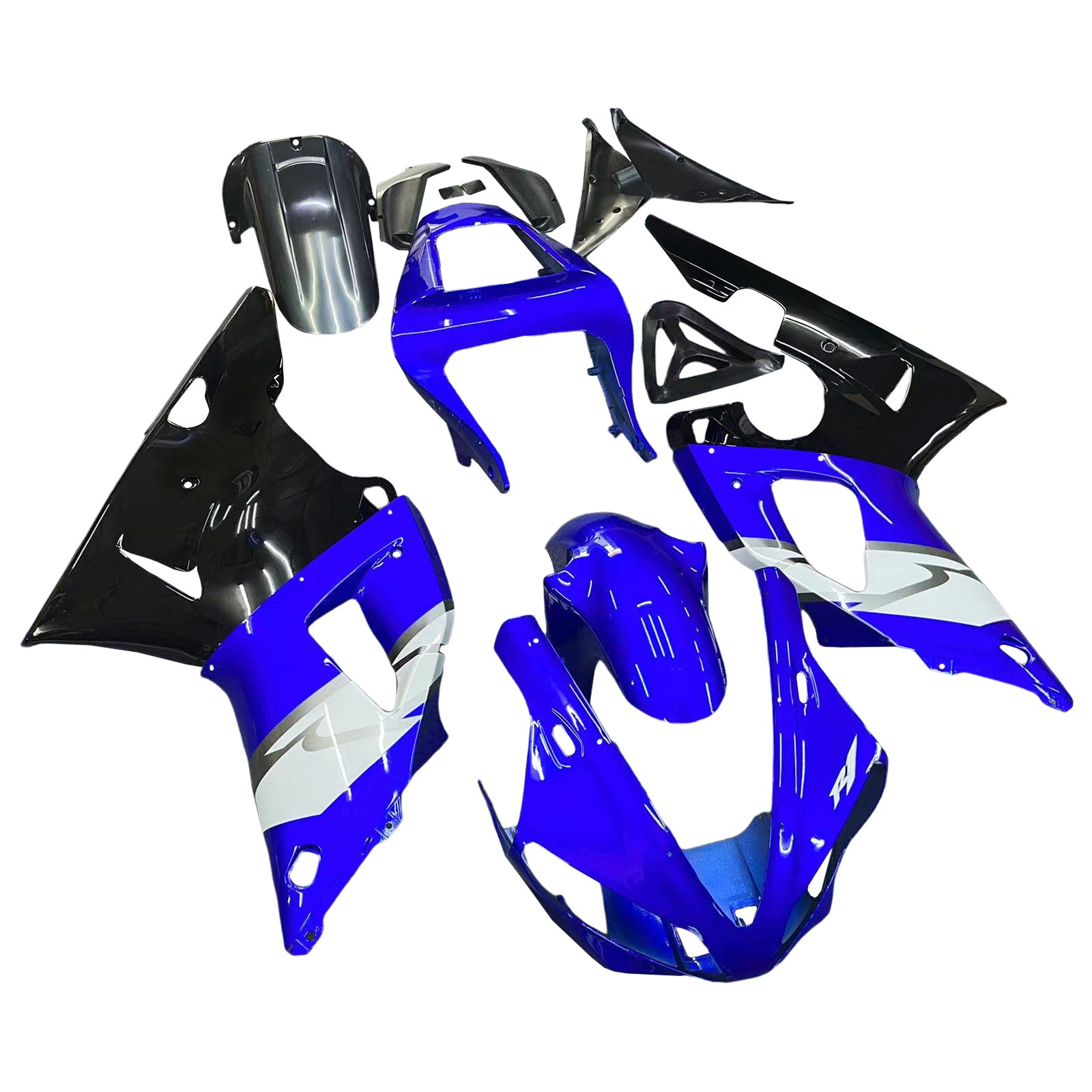 2000-2001 Yamaha YZF-R1 Bleu Noir R1 Racing Carénages Amotopart Carénage des douanes