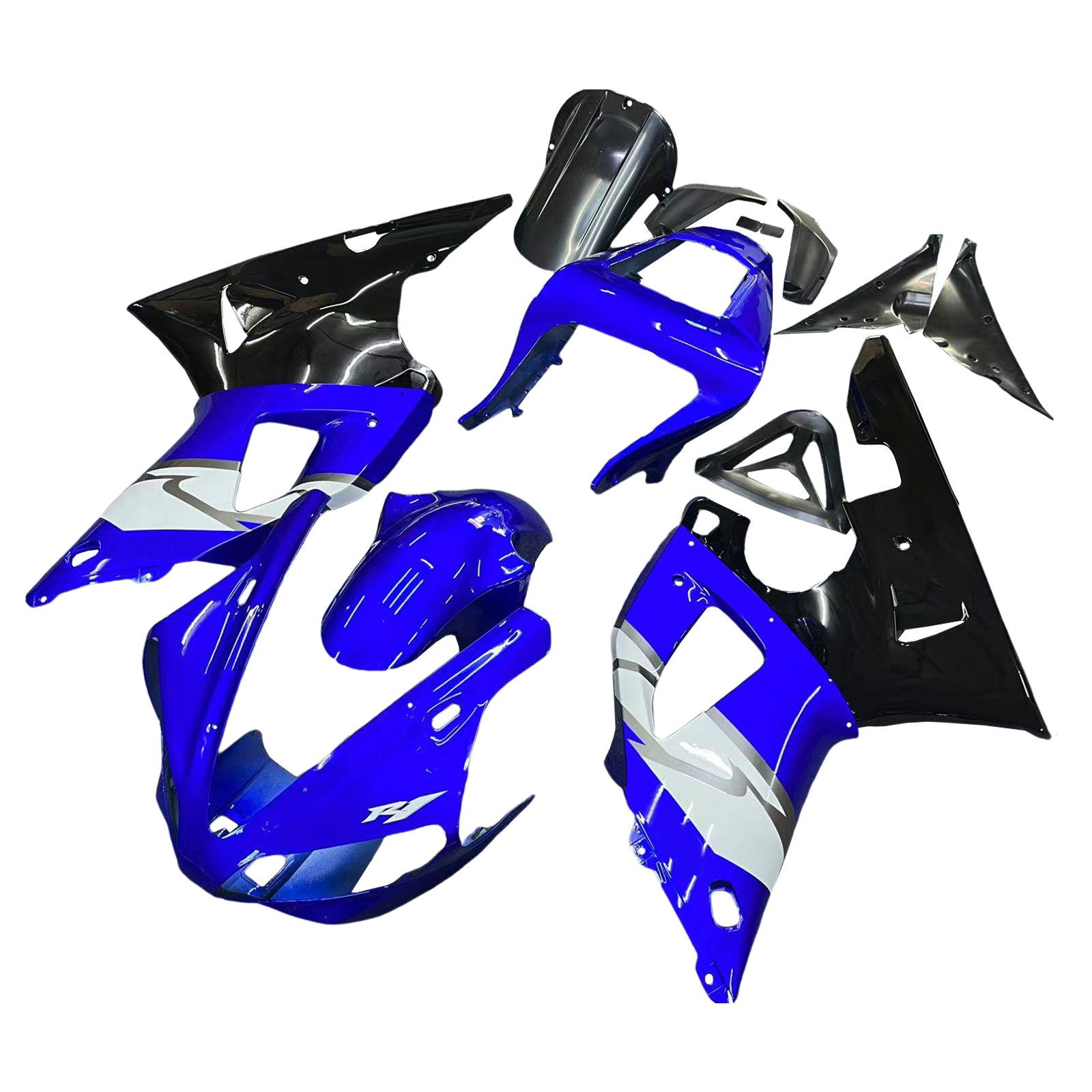 2000-2001 Yamaha YZF-R1 Bleu Noir R1 Racing Carénages Amotopart Carénage des douanes