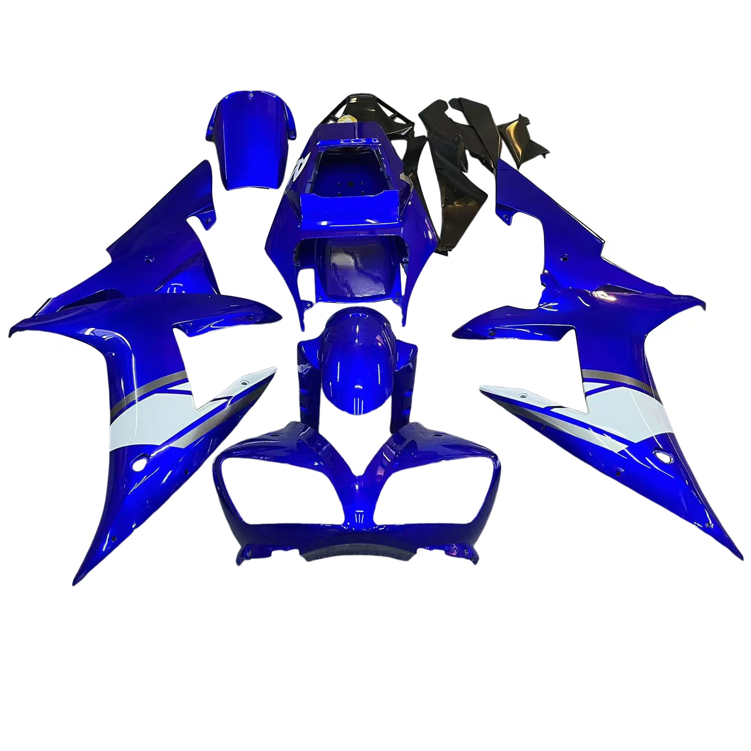 2002-2003 Yamaha YZF-R1 Super Blue Racing stroomlijnkappen algemeen