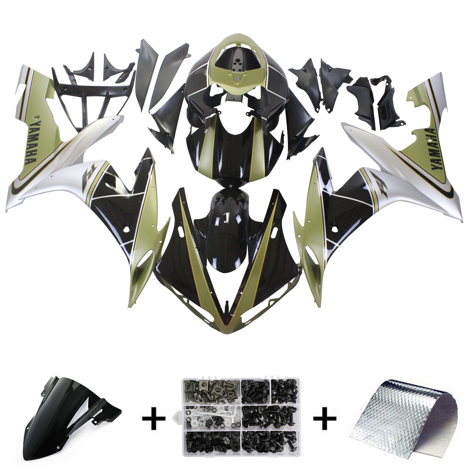 2004-2006 Yamaha YZF 1000 R1 Amotopart injectiekuipset carrosserie kunststof ABS #141