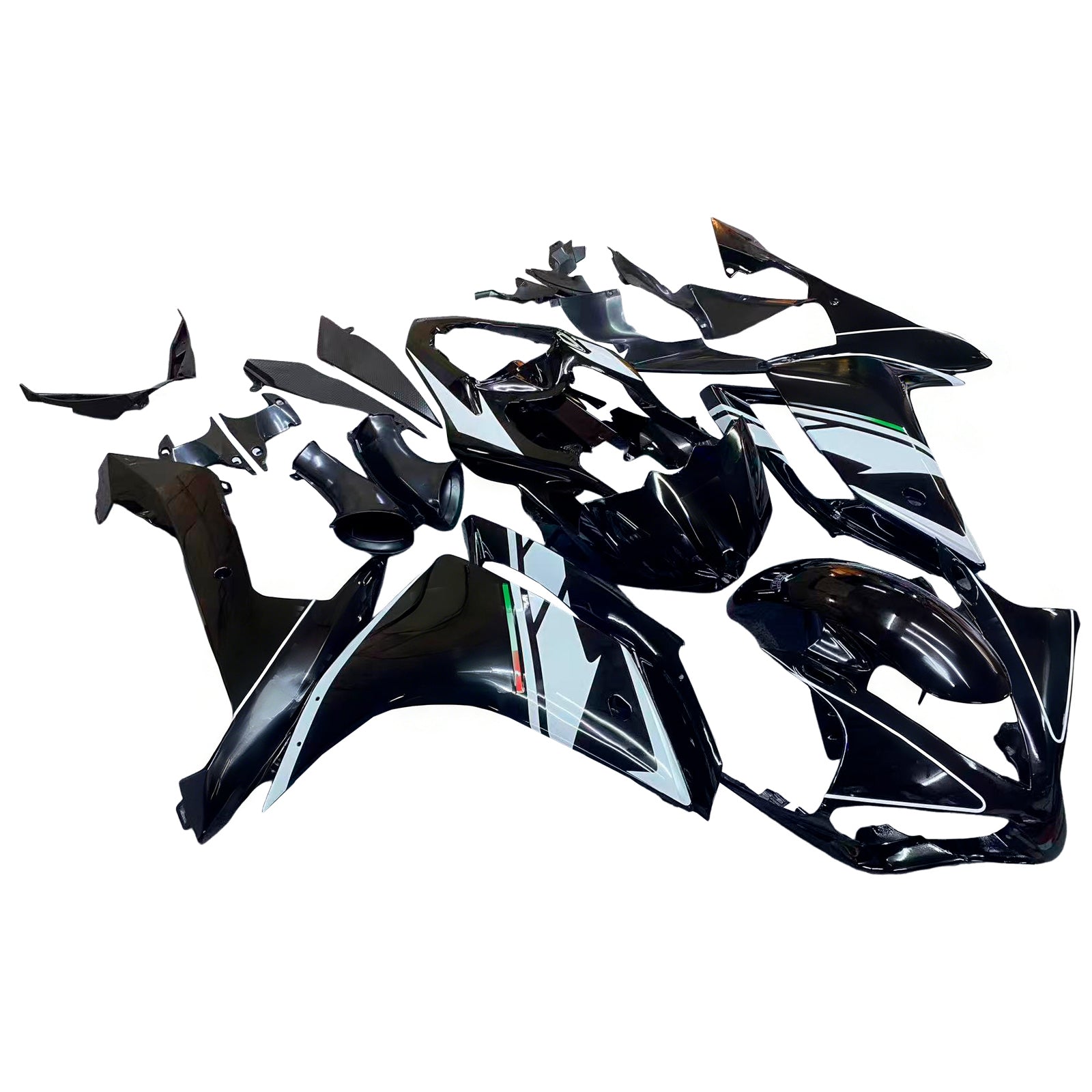 2007-2008 Yamaha YZF-R1 Black Fiat Racing Fairings Generic