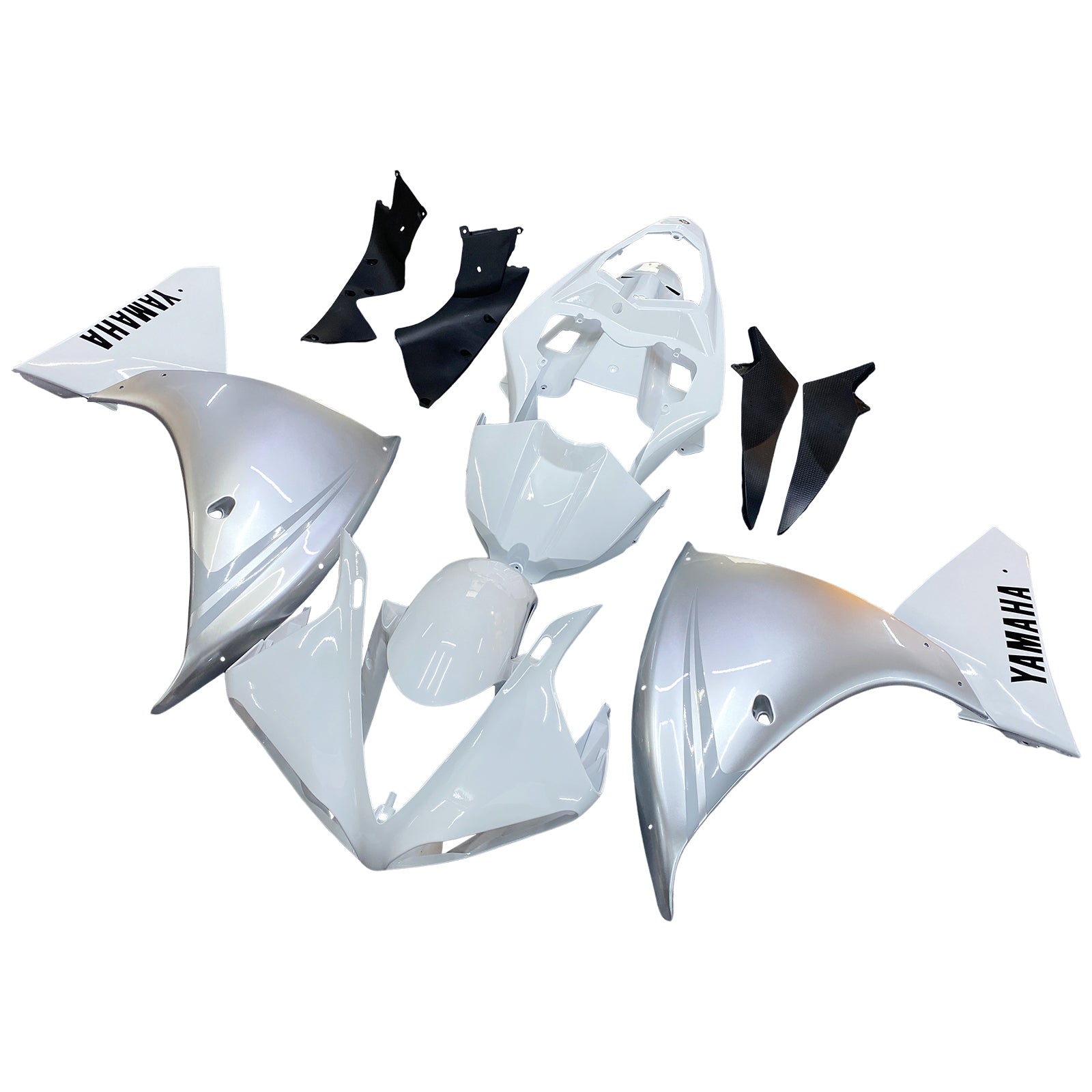 2009-20121 Yamaha YZF-R1 White Silver Racing Fairings Generic