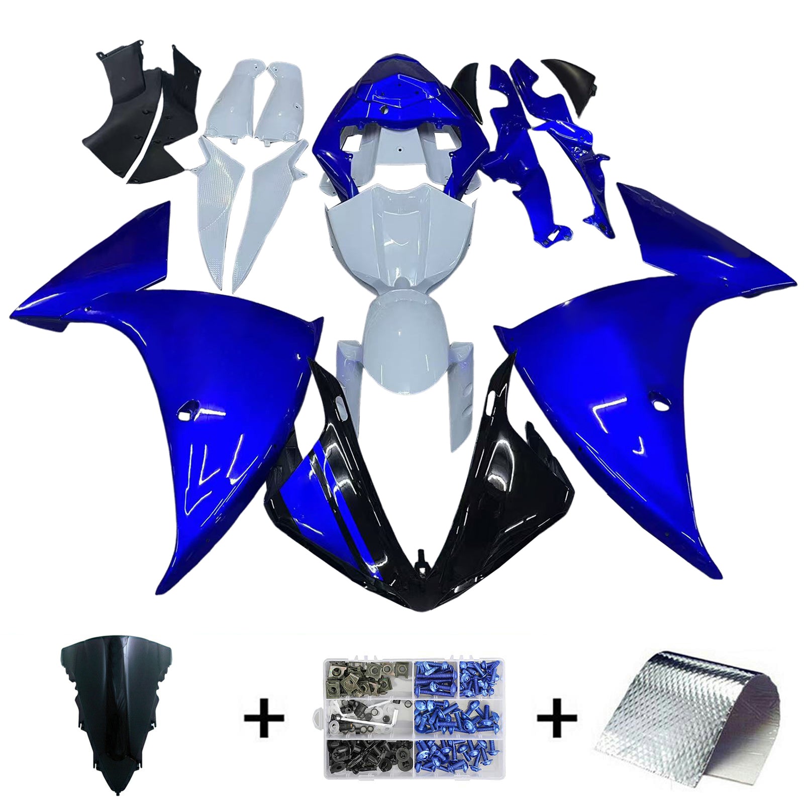 2009-2011 Yamaha YZF 1000 R1 Kit de carénage d'injection carrosserie plastique ABS # 169