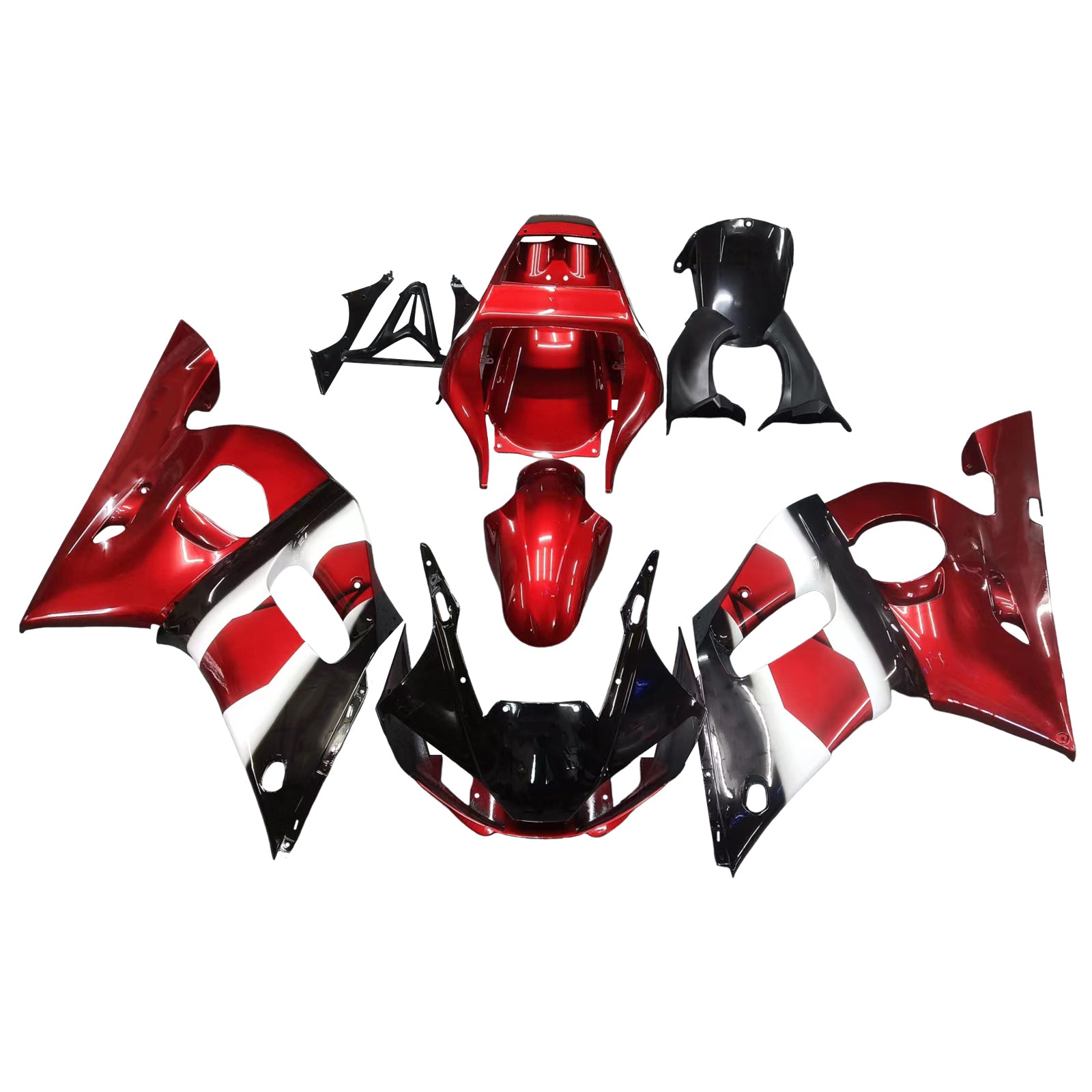 1998-2002 Yamaha YZF 600 R6 Kit de carénage d'injection carrosserie plastique ABS #102