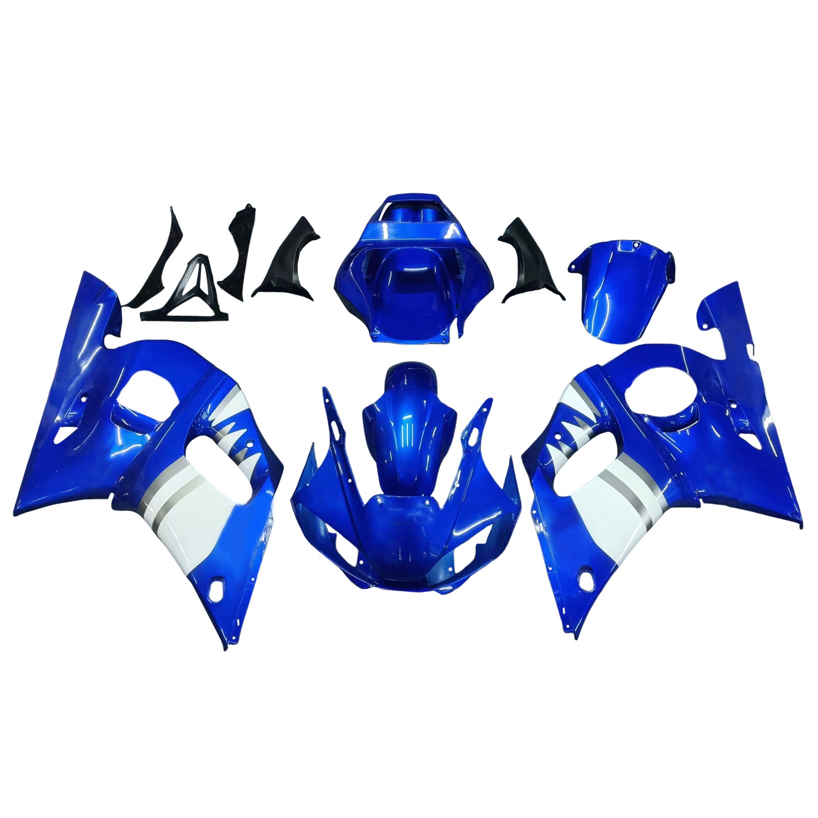 1998-2002 Yamaha YZF 600 R6 Kit de carenagem de injeção Plástico ABS #107