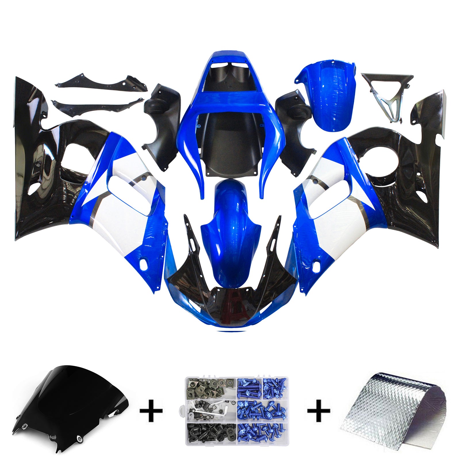 1998-2002 Yamaha YZF 600 R6 Injection Fairing Kit Bodywork Plastic ABS #126