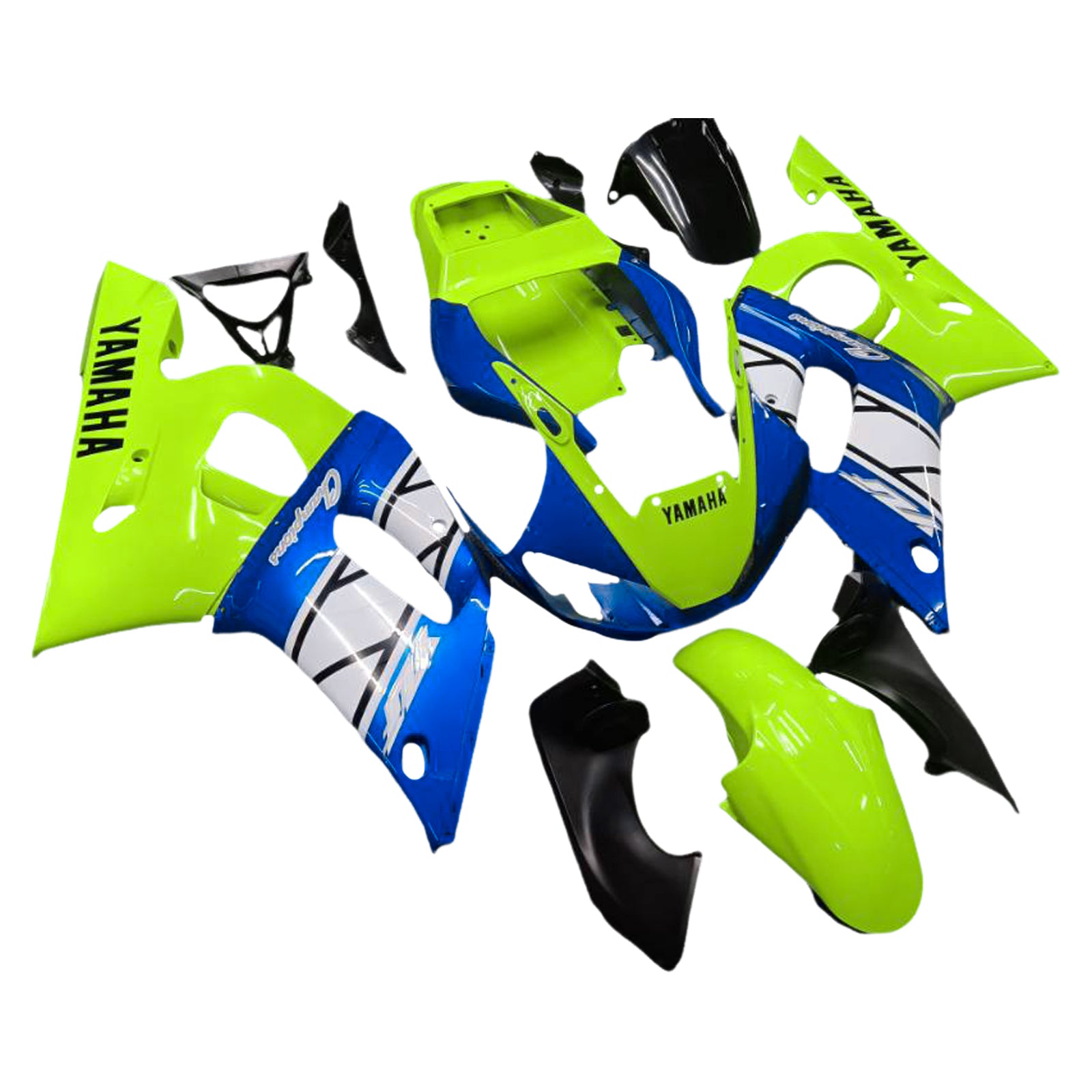 1998-2002 Yamaha yzf 600 R6 Kit de camence d'injection de carrosserie en plastique ABS # 127