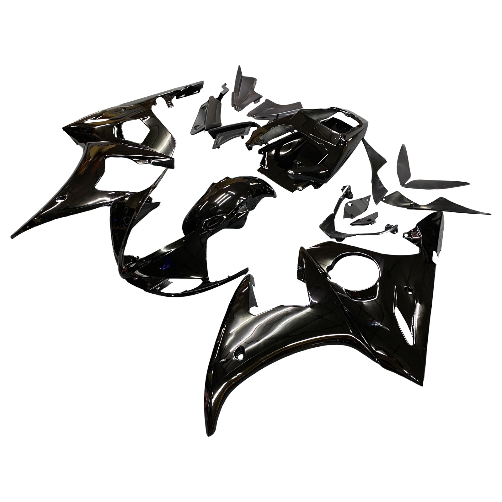 2003-2004 Yamaha YZF-R6 Black Racing Fairings Generic