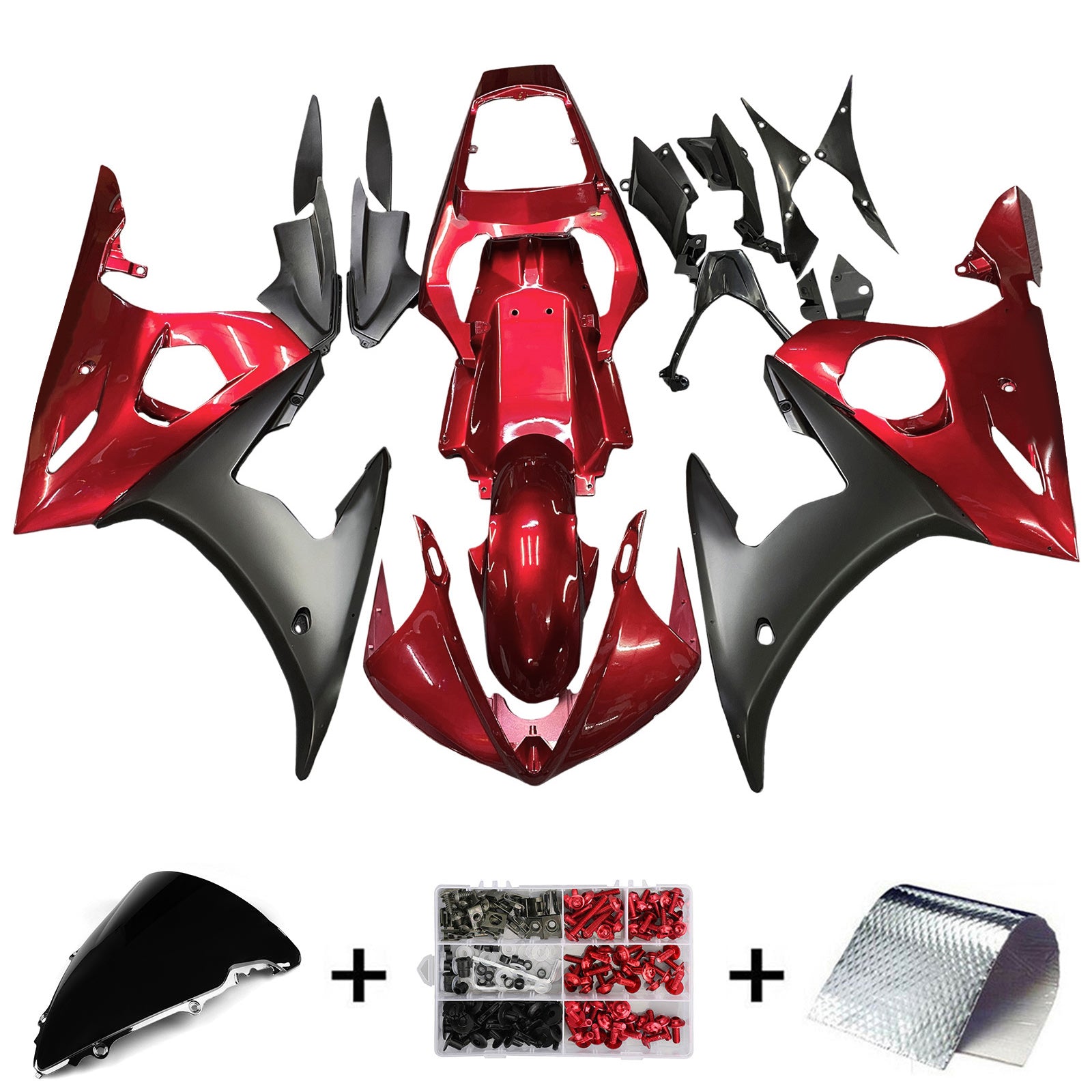2003-2004 Yamaha YZF 600 R6 2006-2009 R6S AMOTOPT INJECÇÃO KIT BODYWORK ABS #127