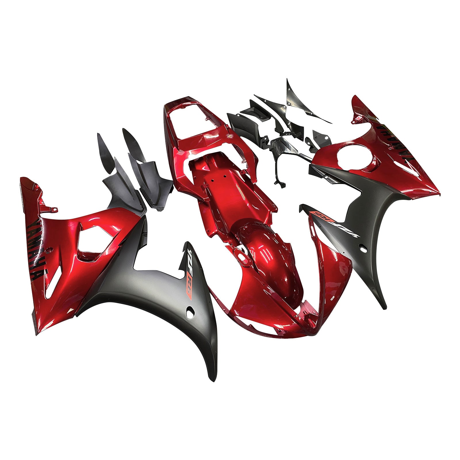 2003-2004 Yamaha YZF 600 R6 2006-2009 R6S Kit de carénage d'injection Amotopart carrosserie plastique ABS #127