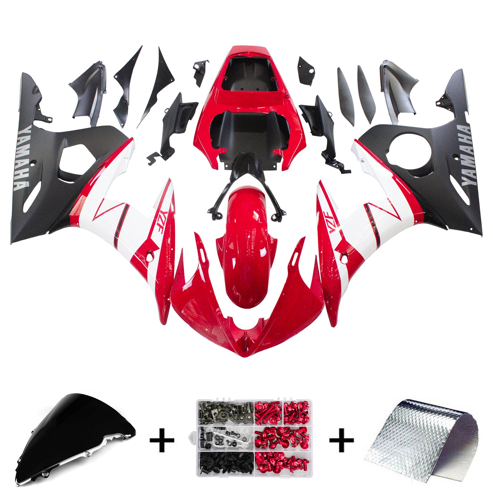 2003-2004 Yamaha YZF 600 R6 2006-2009 R6S Amotopart Injection Fairing Kit Bodywork Plastic ABS #139