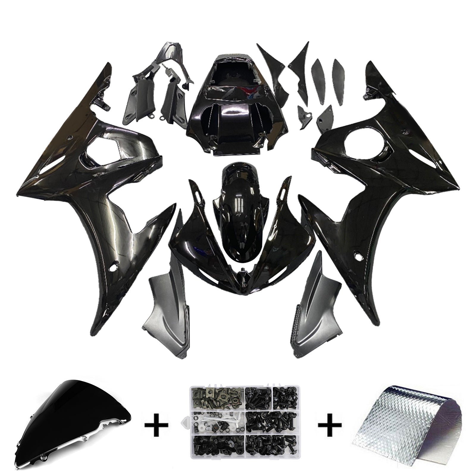 2003-2004 Yamaha YZF 600 R6 2006-2009 R6S Amotopart Injectie Kuipset Carrosserie Kunststof ABS #140