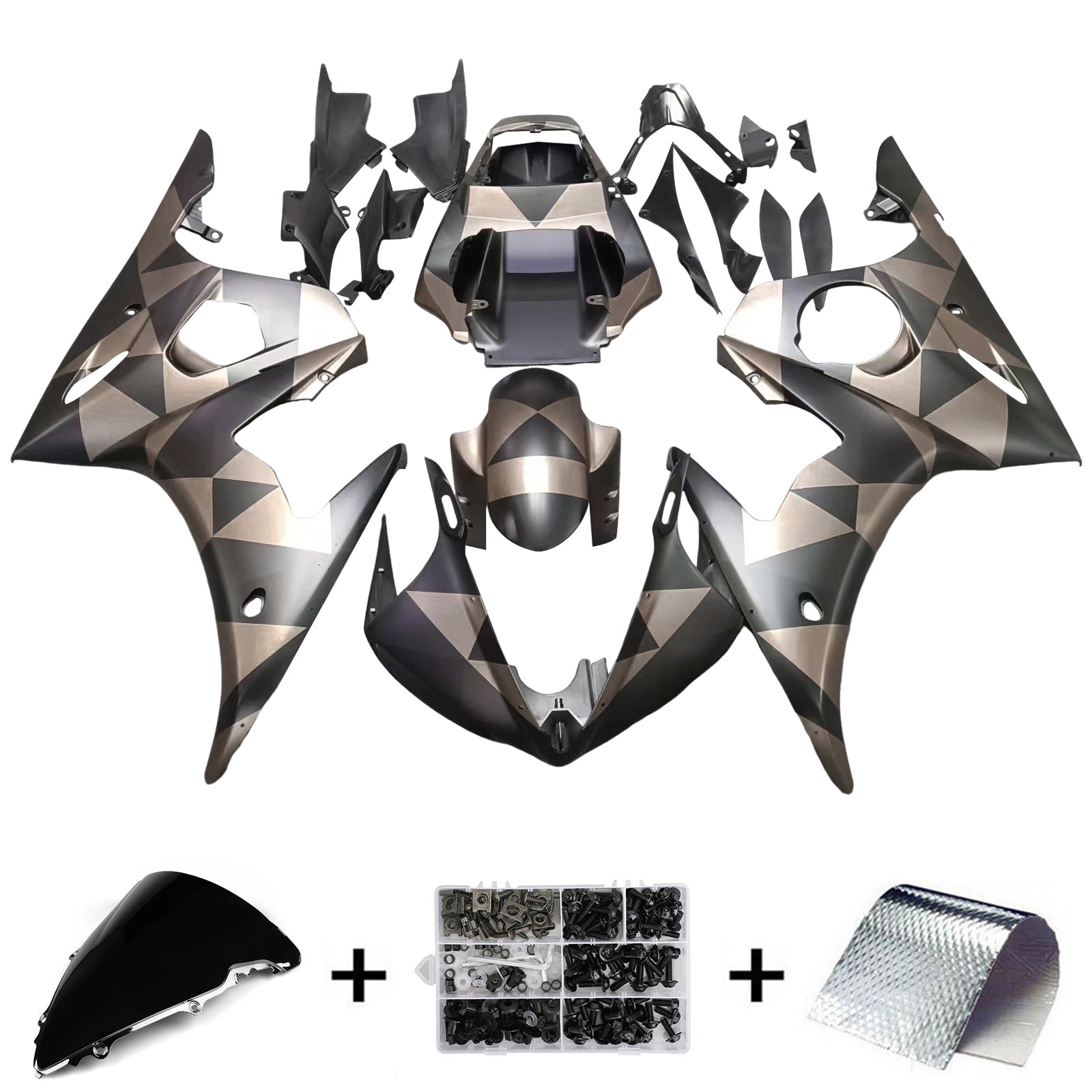 2003-2004 Yamaha YZF 600 R6 2006-2009 R6s Amotopart Injeksjon Fairing Kit Bodywork Plastic ABS #144